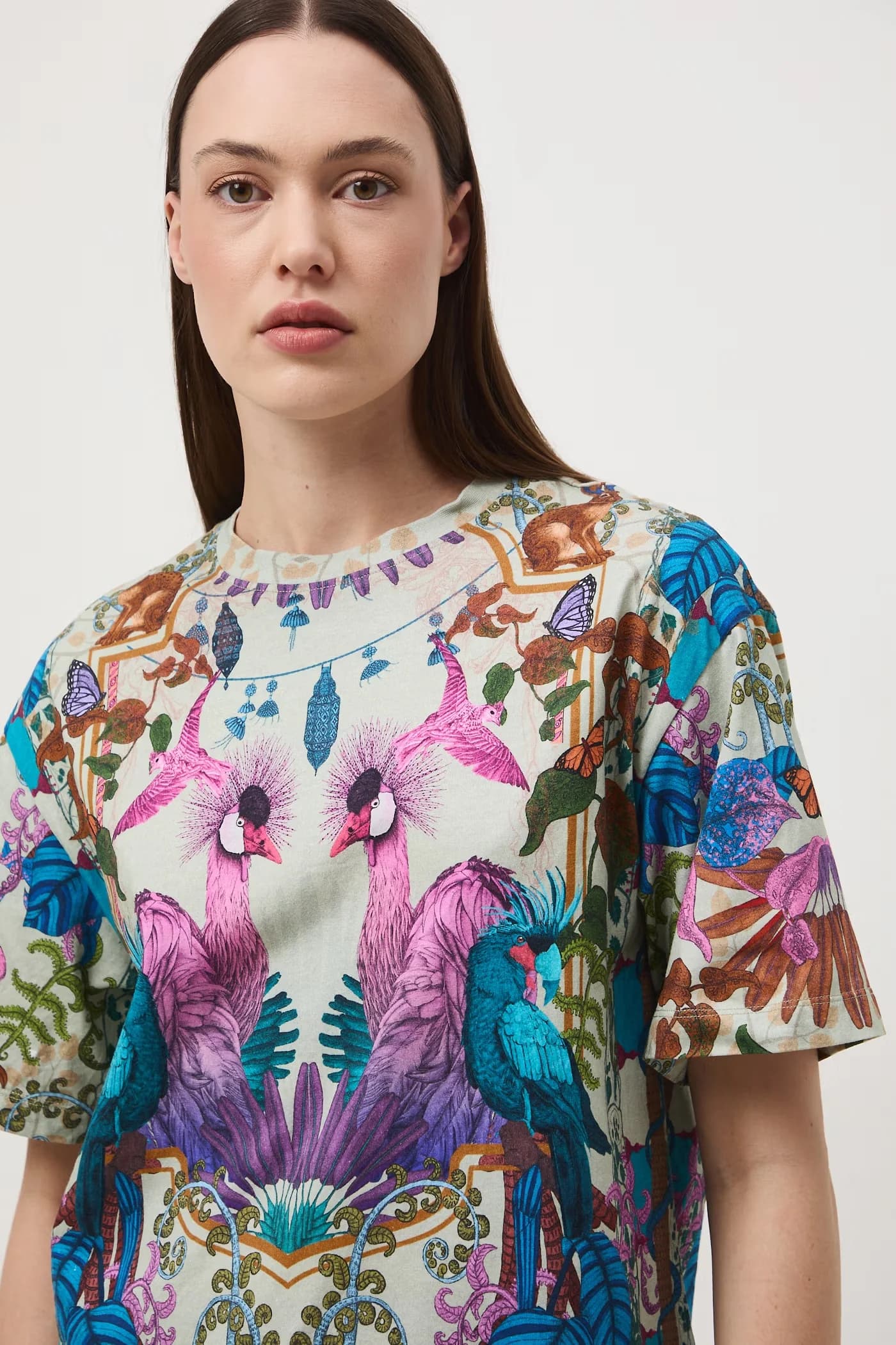 Женская хлопковая футболка оверсайз - фото 5