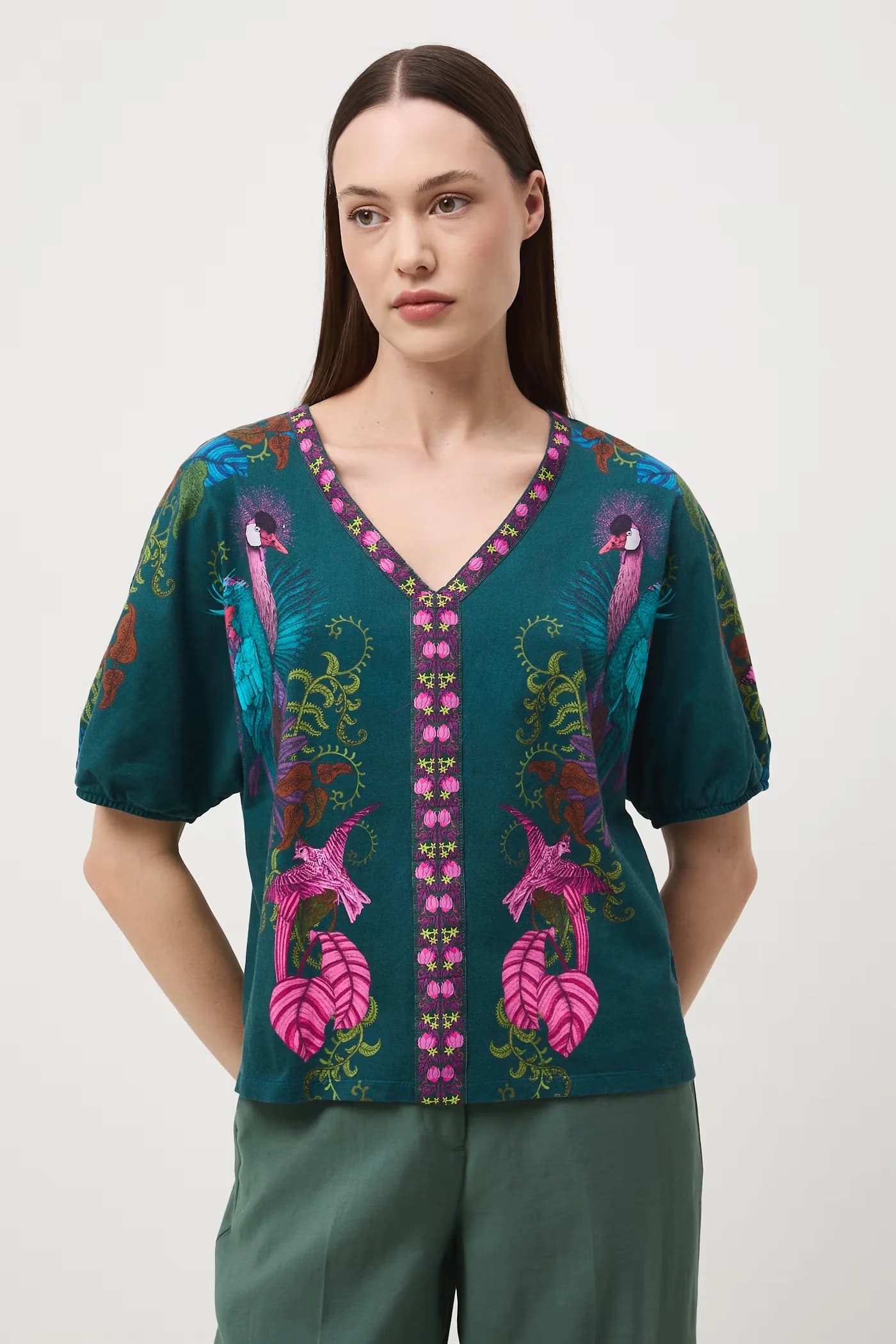 Женская хлопковая футболка оверсайз - фото 3