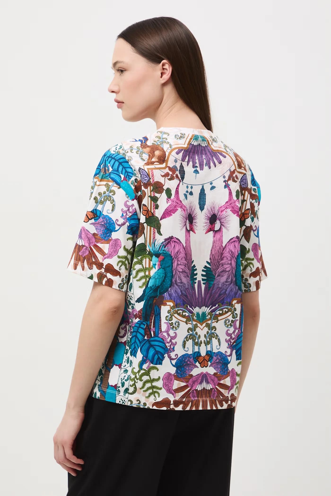 Женская хлопковая футболка оверсайз - фото 4