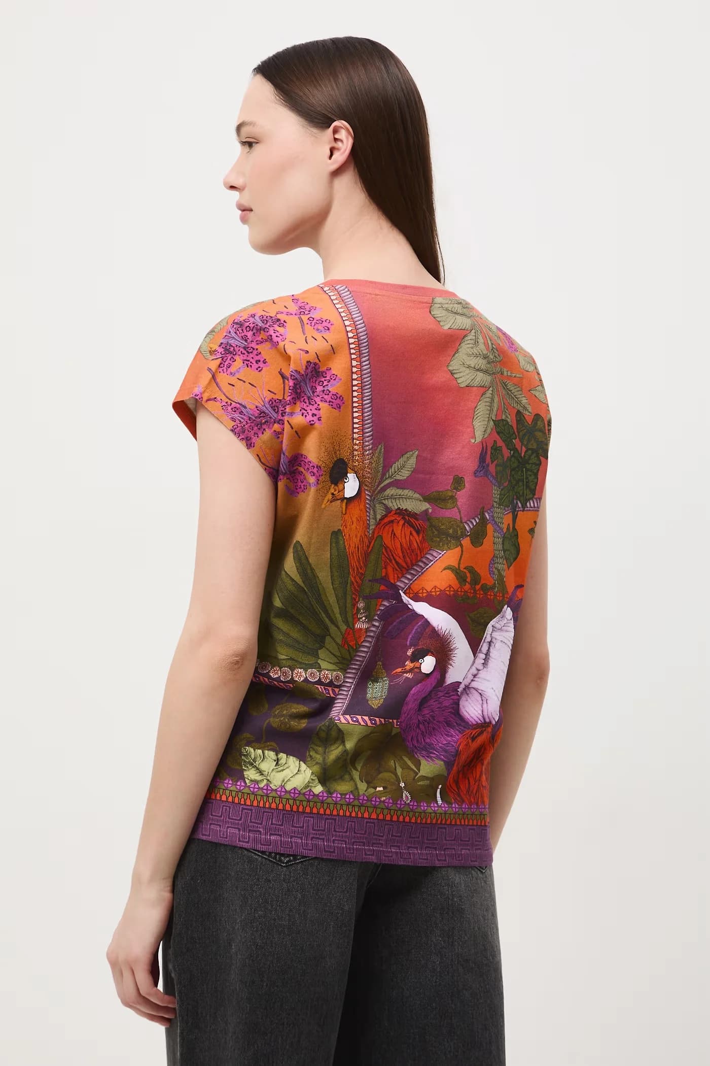 Женская хлопковая футболка с эластаном - фото 4