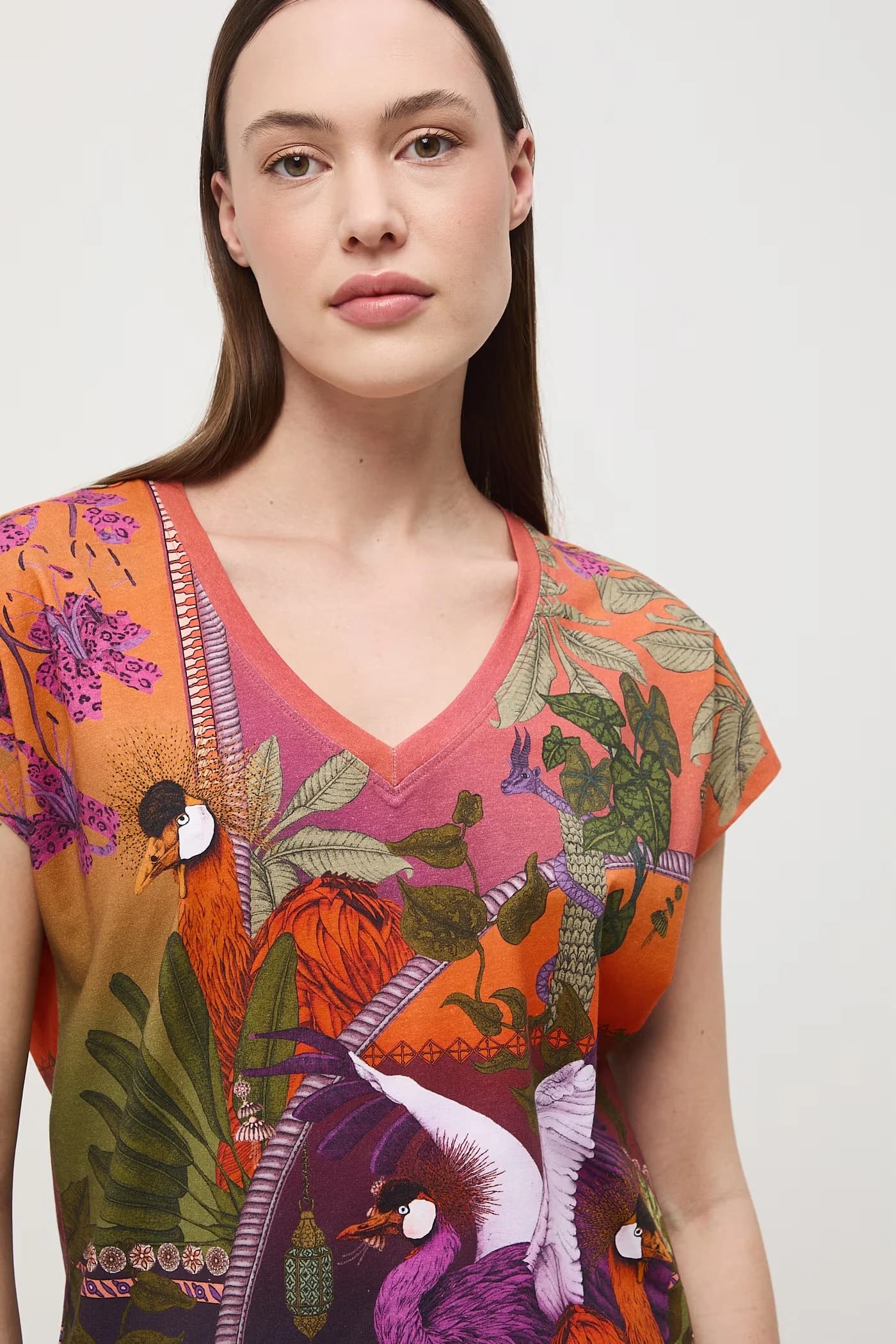 Женская хлопковая футболка с эластаном - фото 5