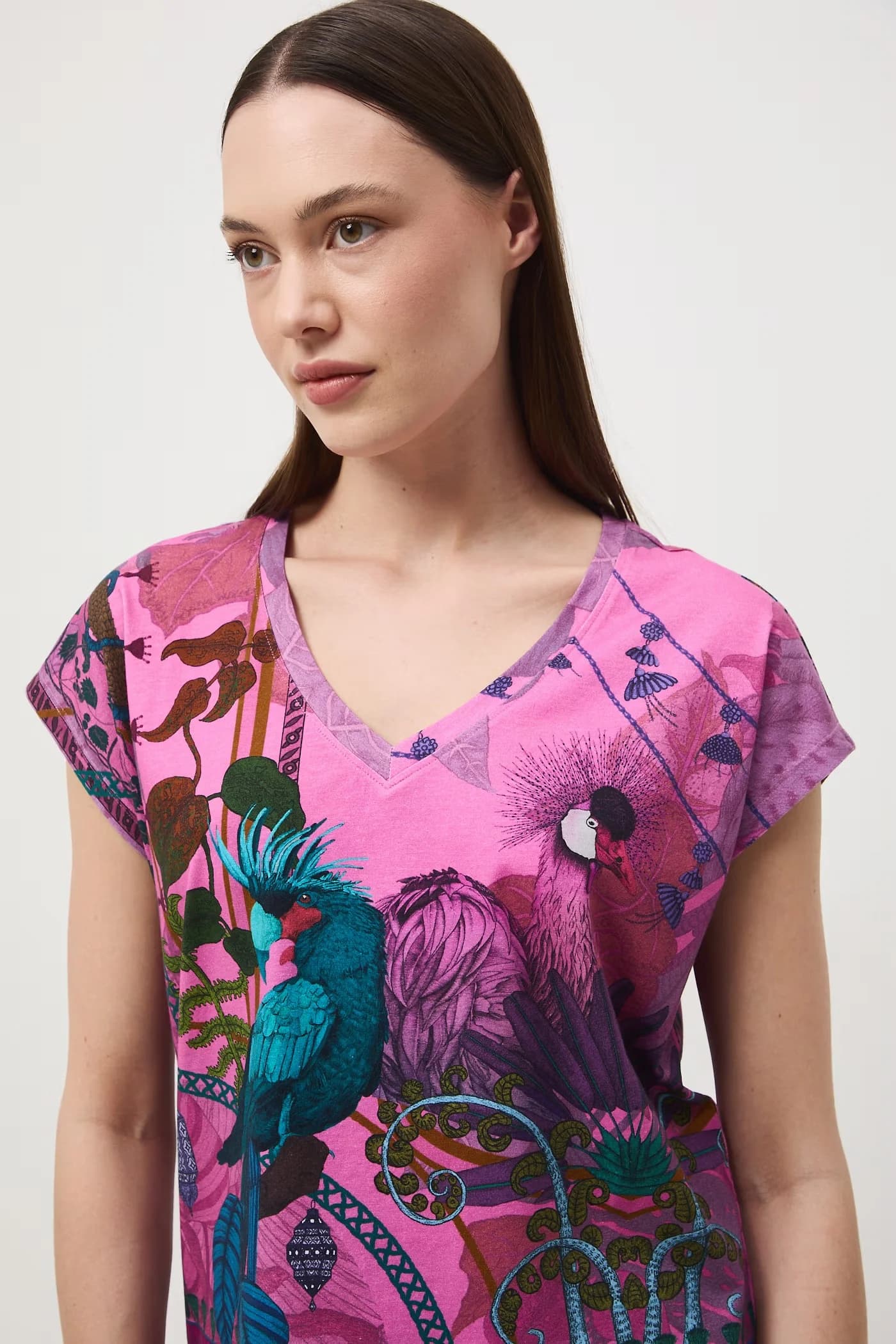 Женская хлопковая футболка с эластаном - фото 2