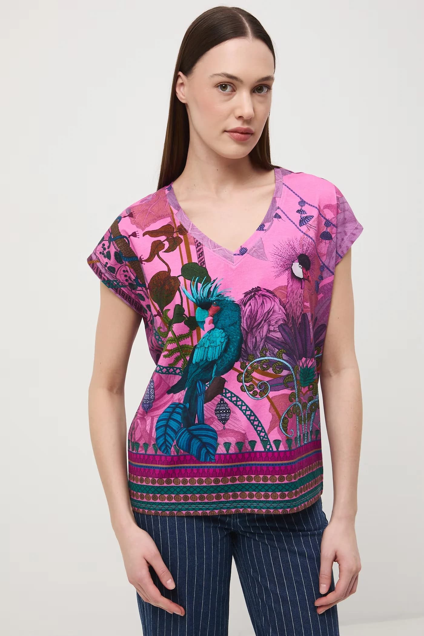 Женская хлопковая футболка с эластаном - фото 4