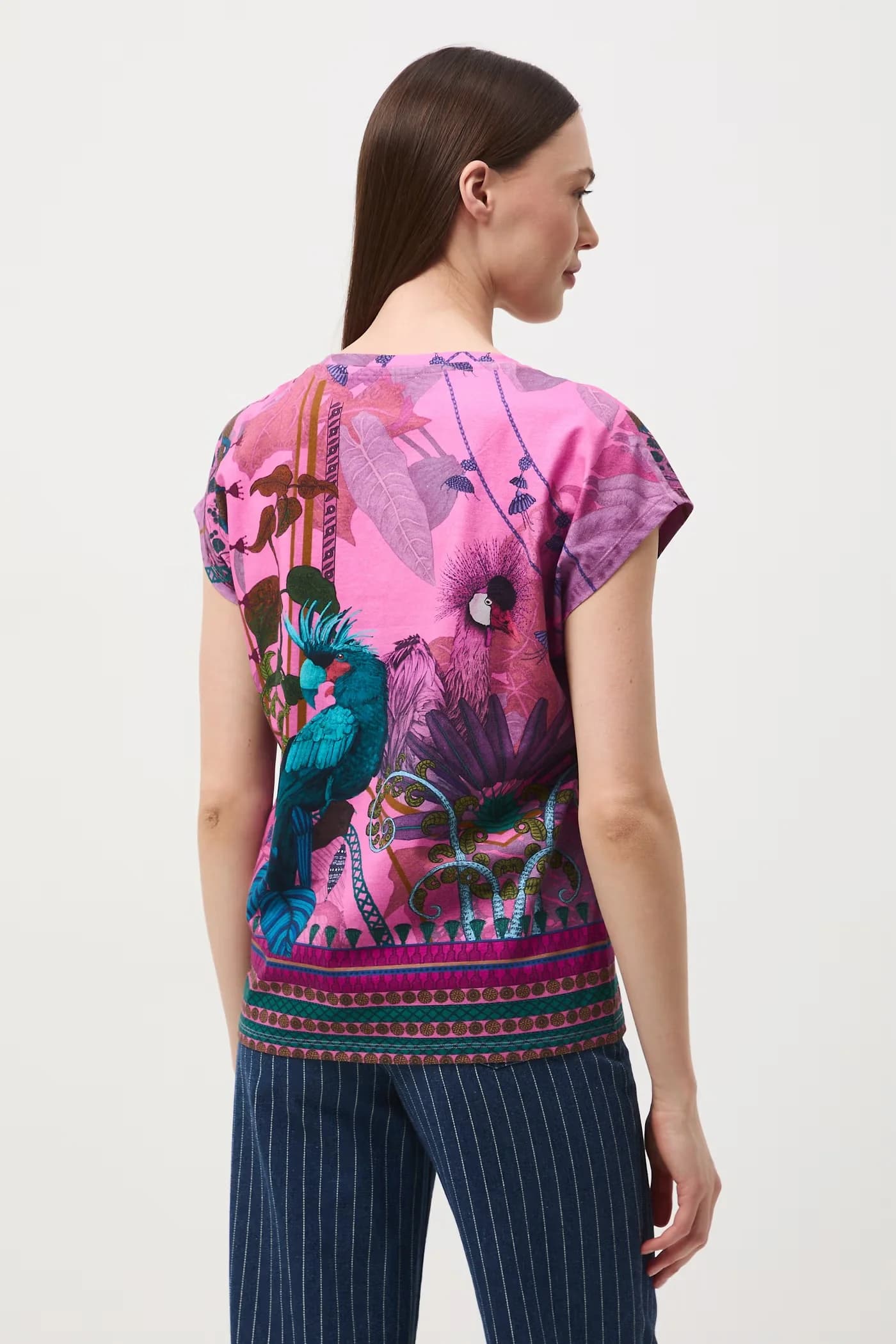 Женская хлопковая футболка с эластаном - фото 5