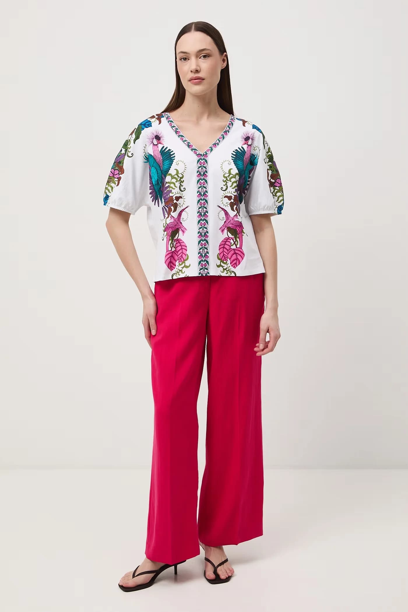 Женская хлопковая футболка оверсайз - фото 3