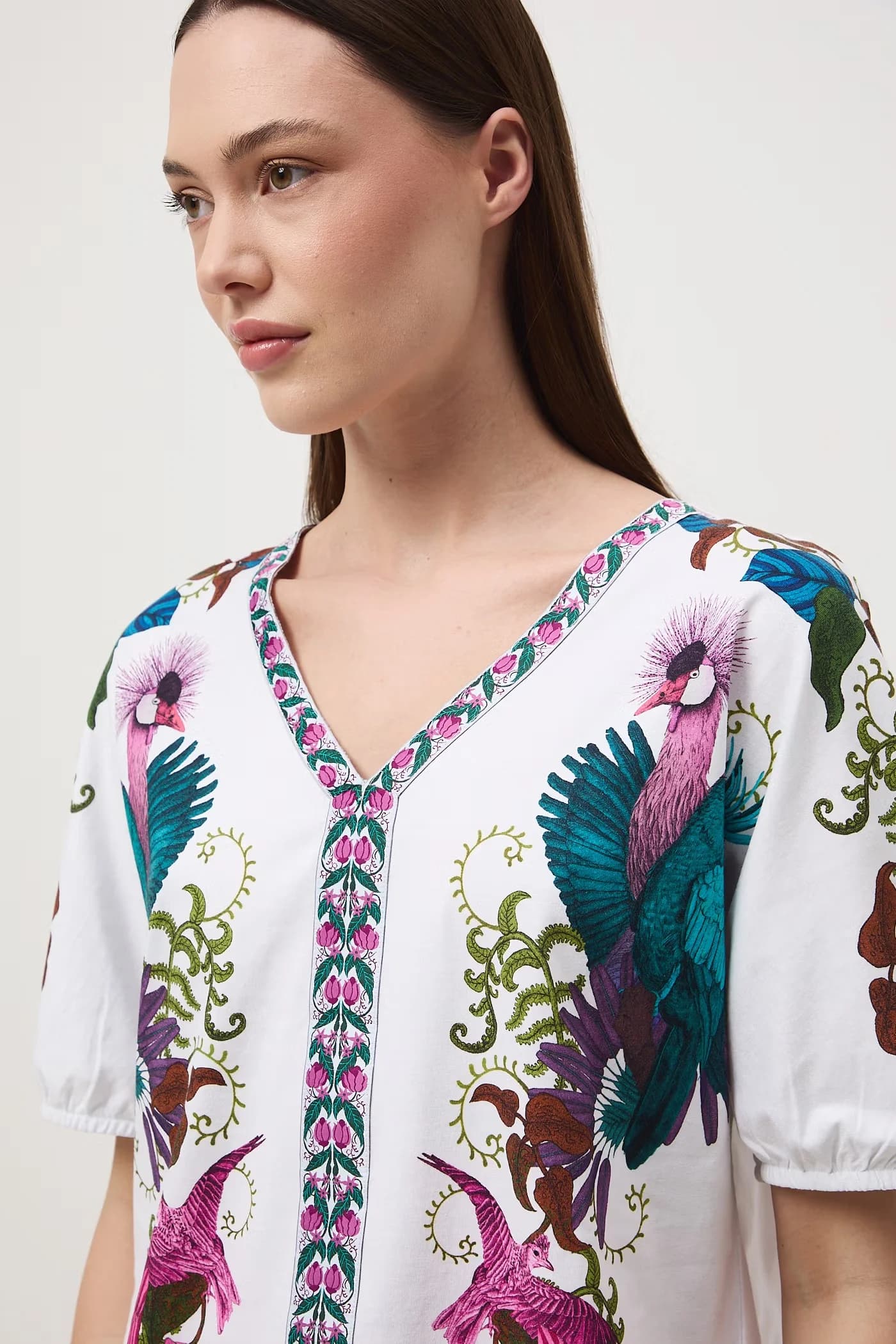 Женская хлопковая футболка оверсайз - фото 5