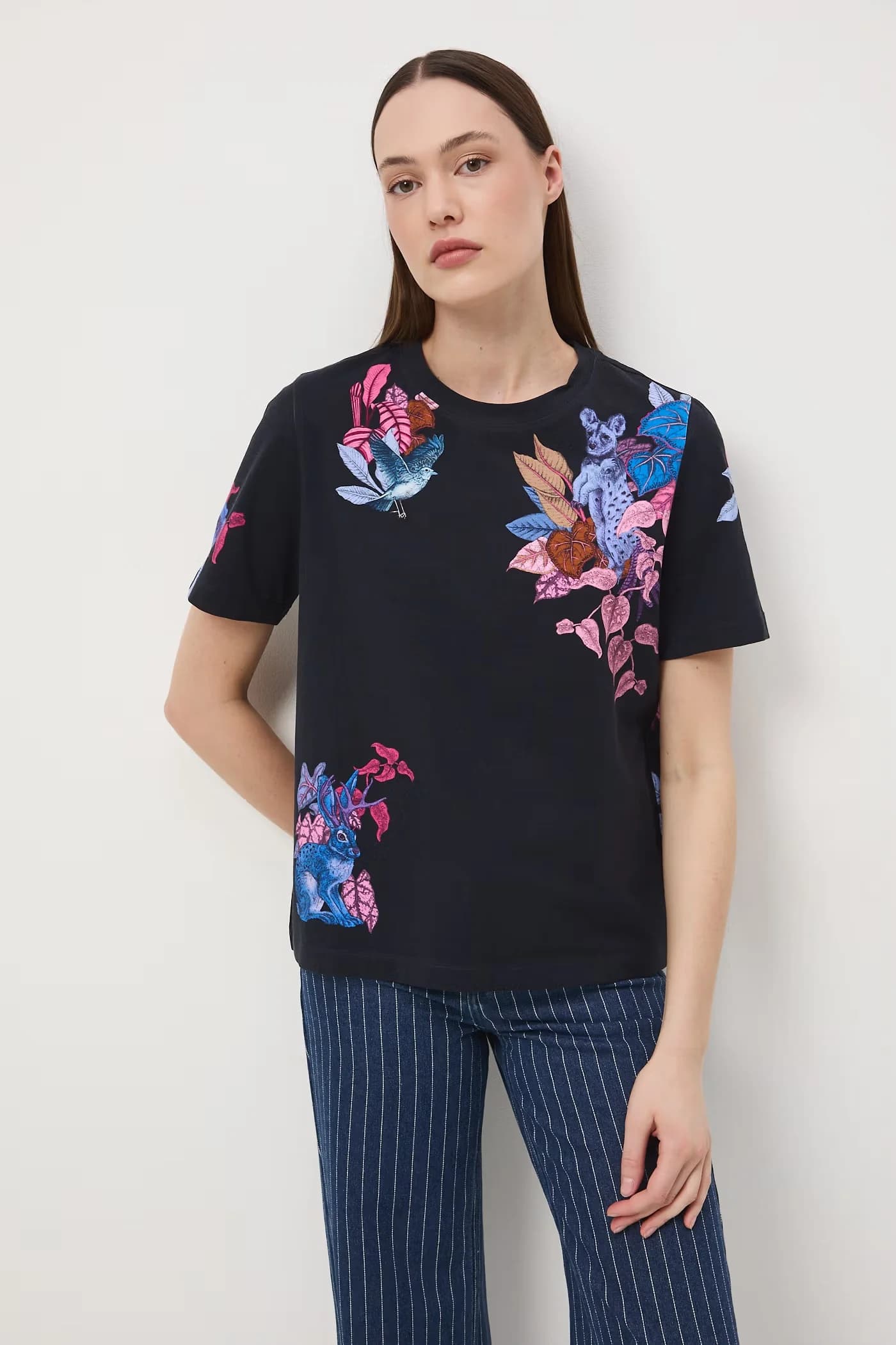 Женская хлопковая футболка с эластаном - фото 2