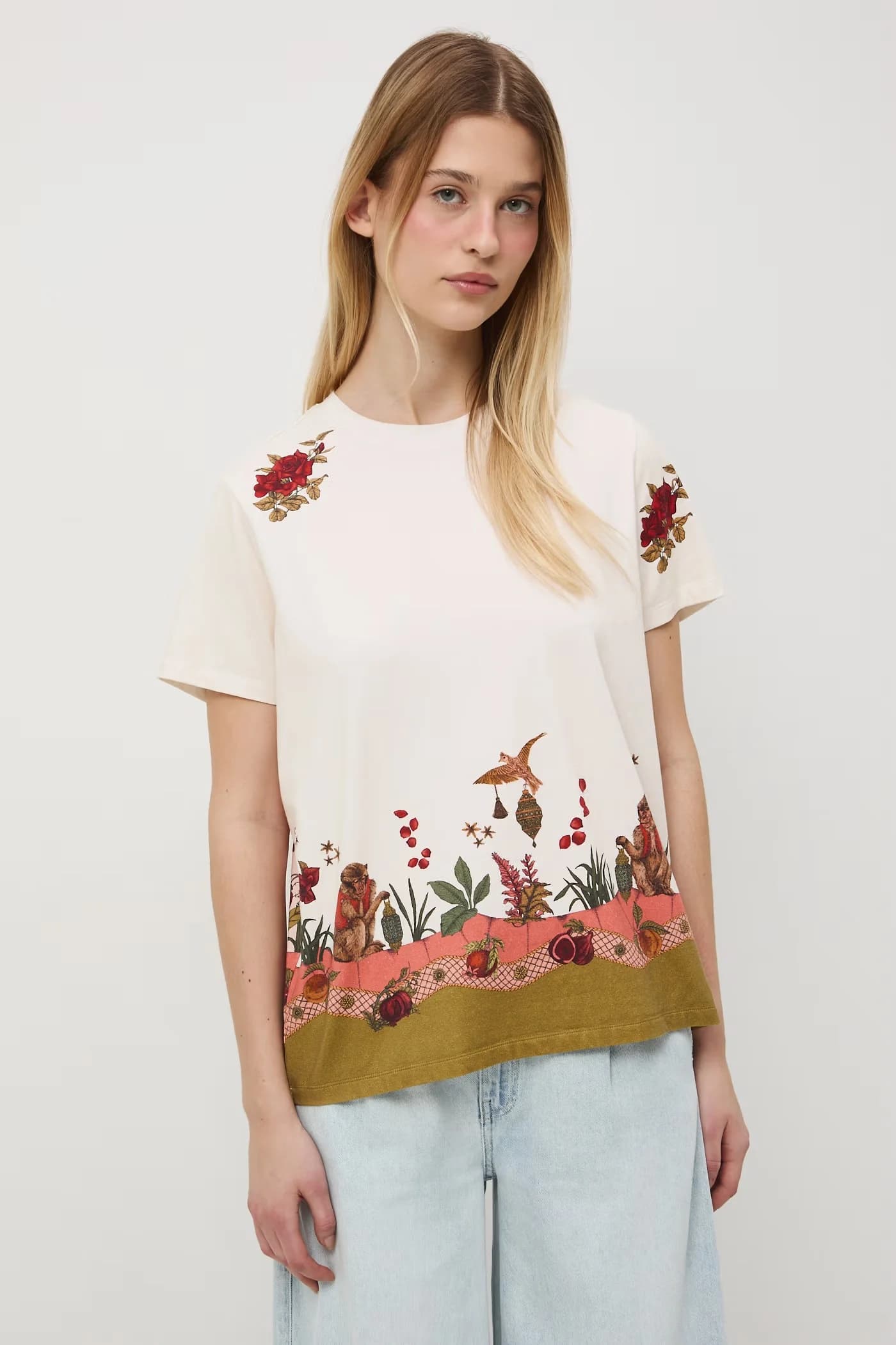 Женская хлопковая футболка с эластаном - фото 3