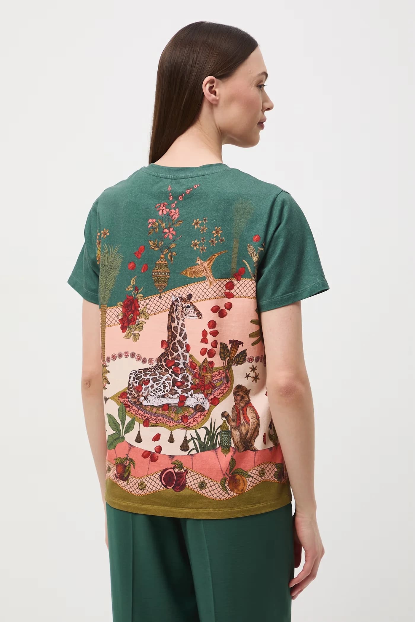 Женская хлопковая футболка с эластаном - фото 4