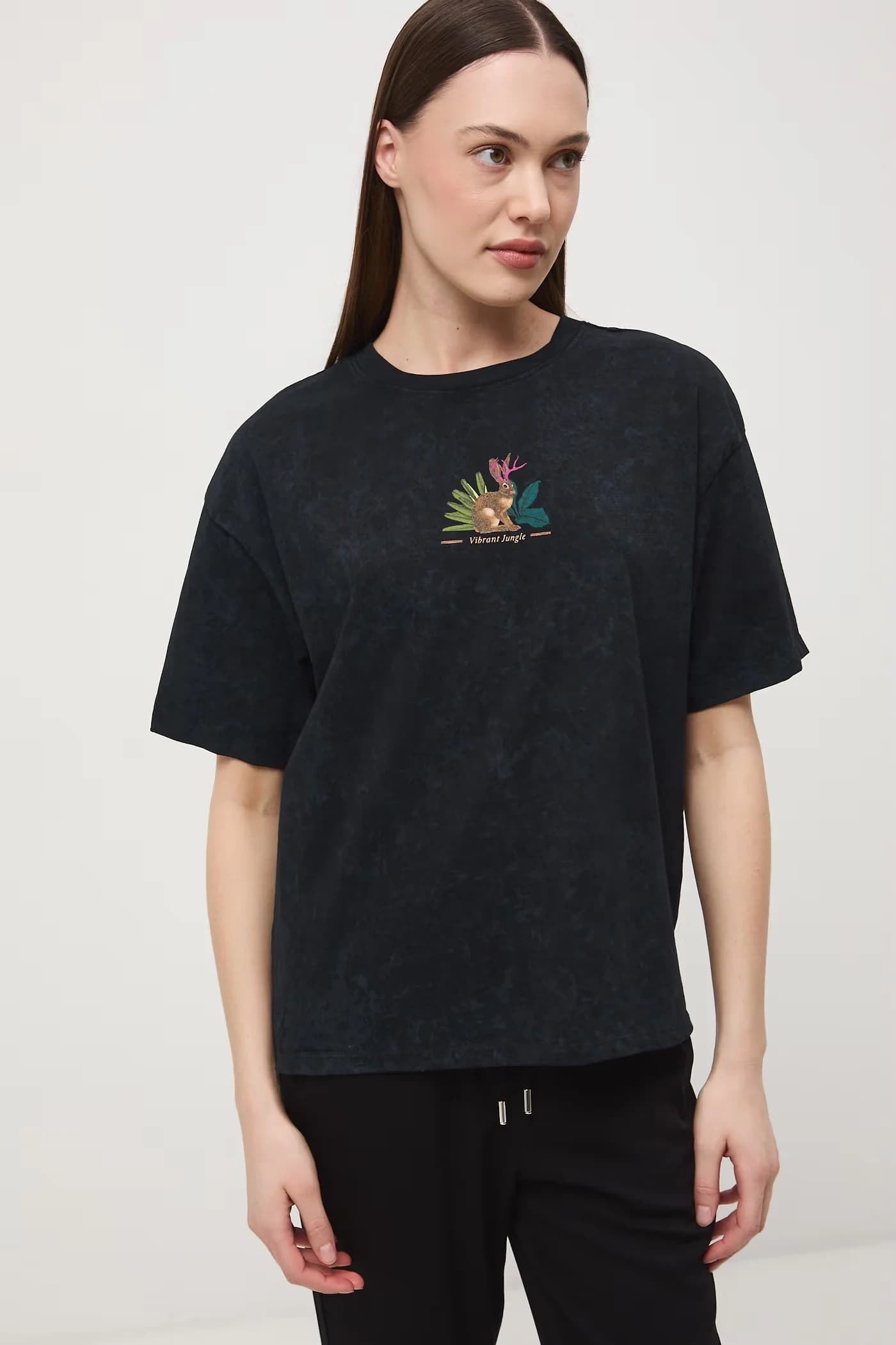 Женская хлопковая футболка оверсайз - фото 2