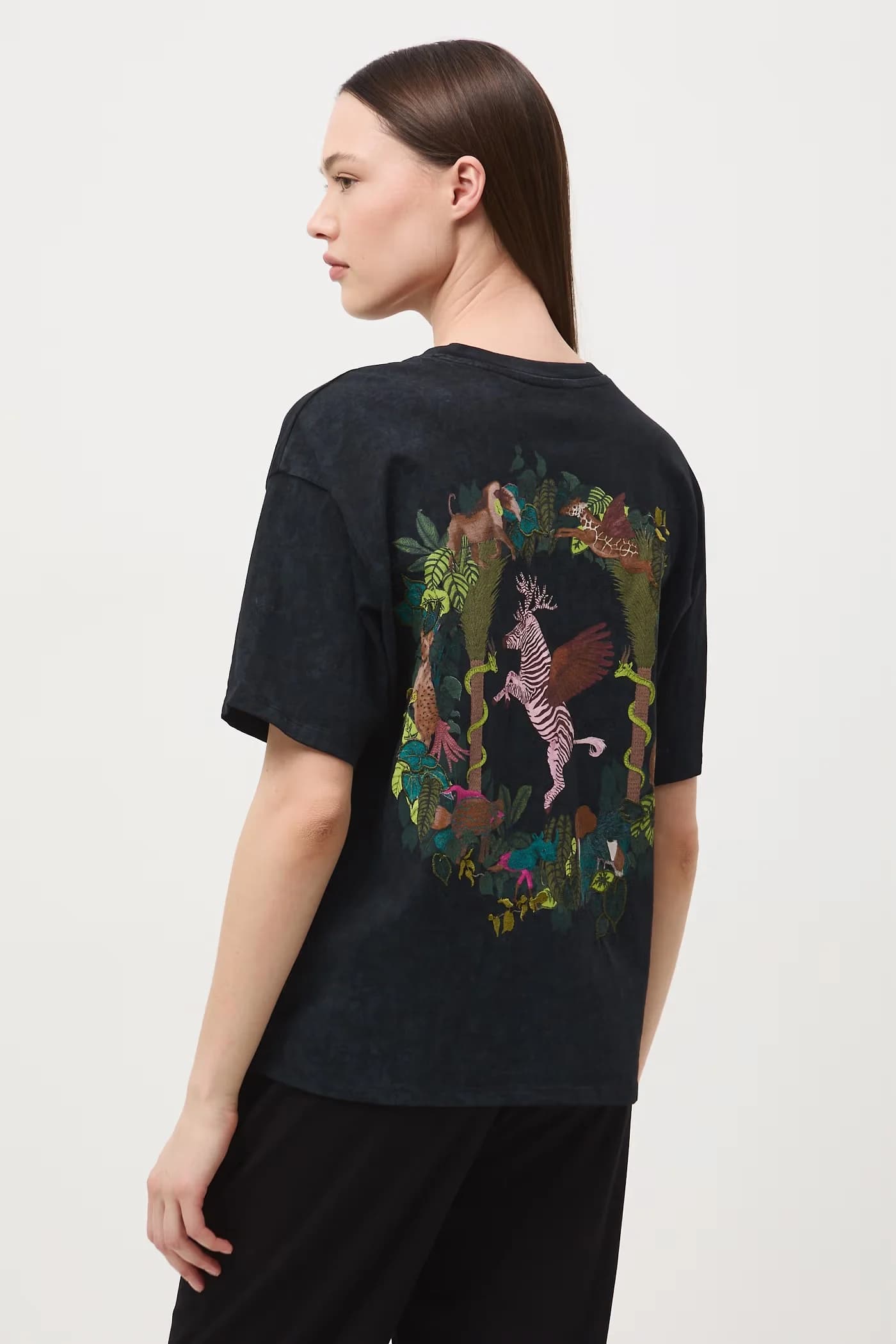 Женская хлопковая футболка оверсайз - фото 3