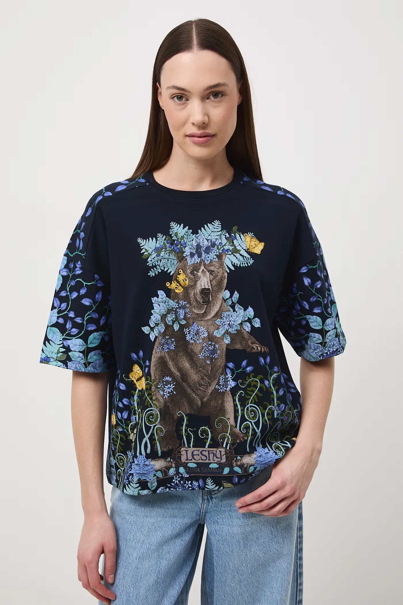 Женская хлопковая футболка оверсайз - фото 5