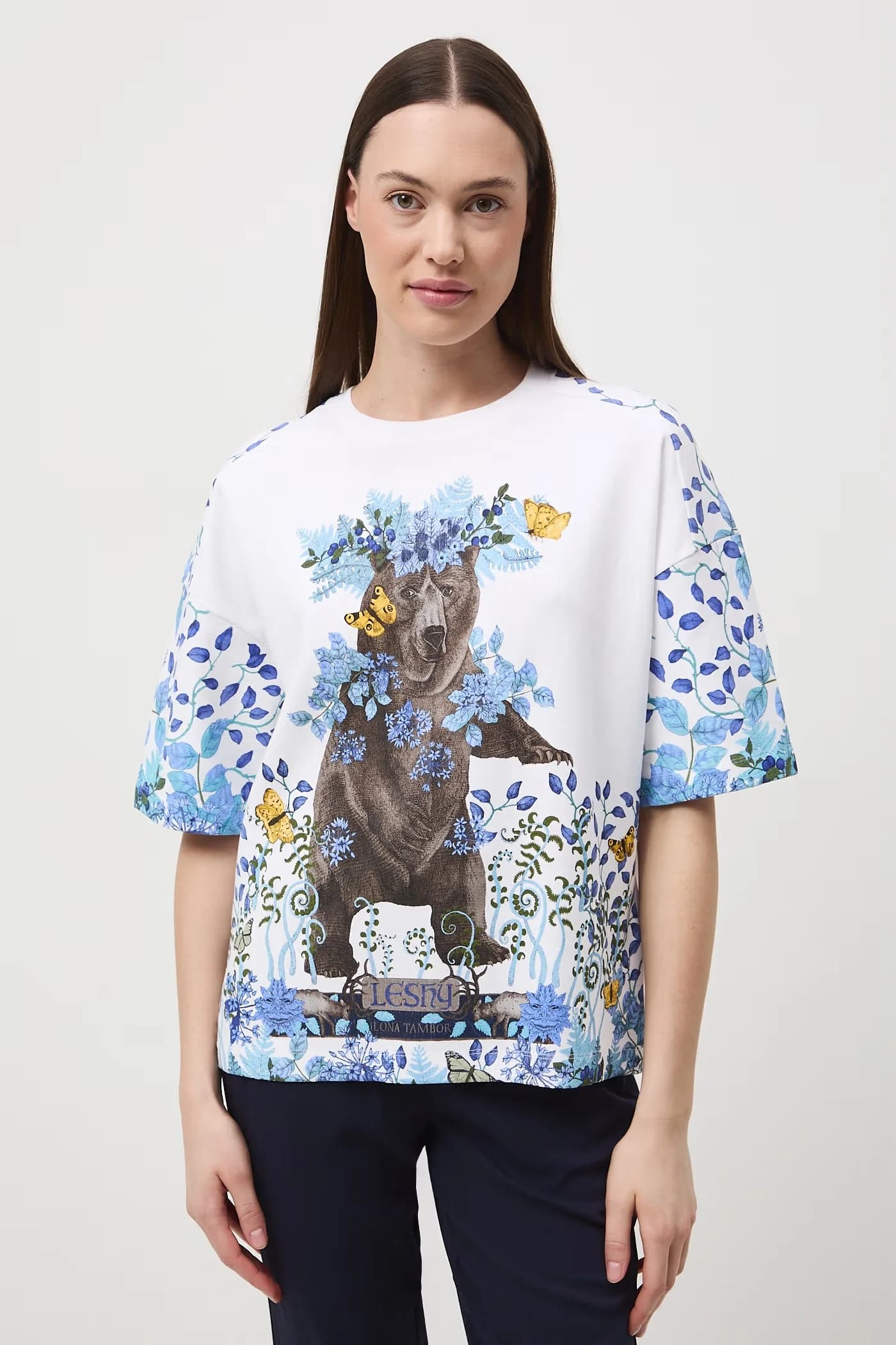 Женская хлопковая футболка оверсайз - фото 2