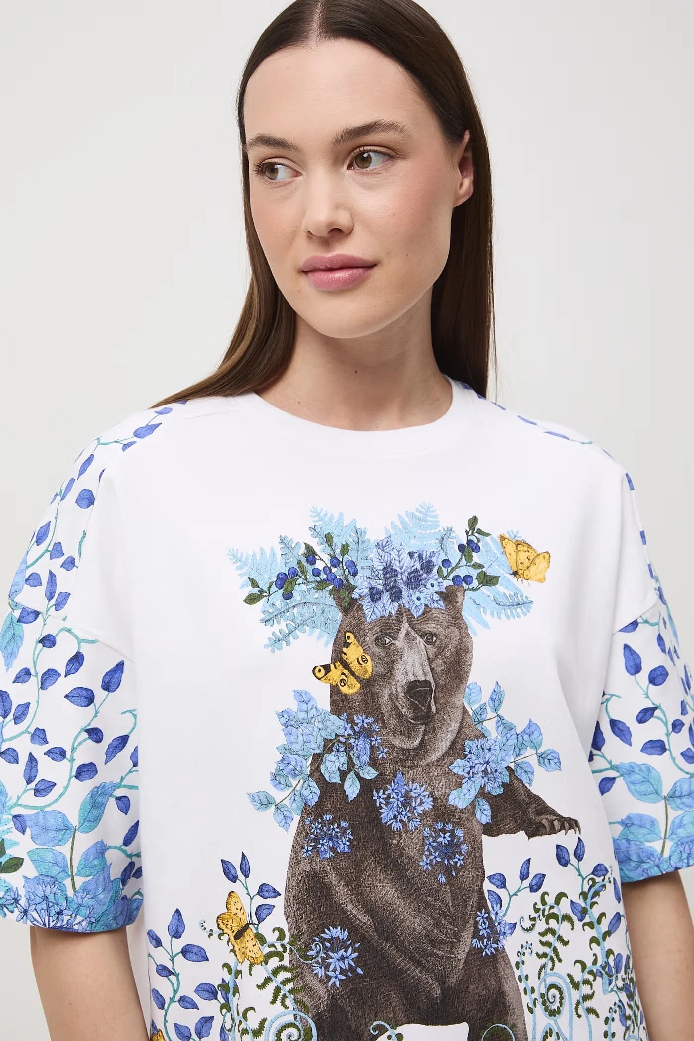 Женская хлопковая футболка оверсайз - фото 5