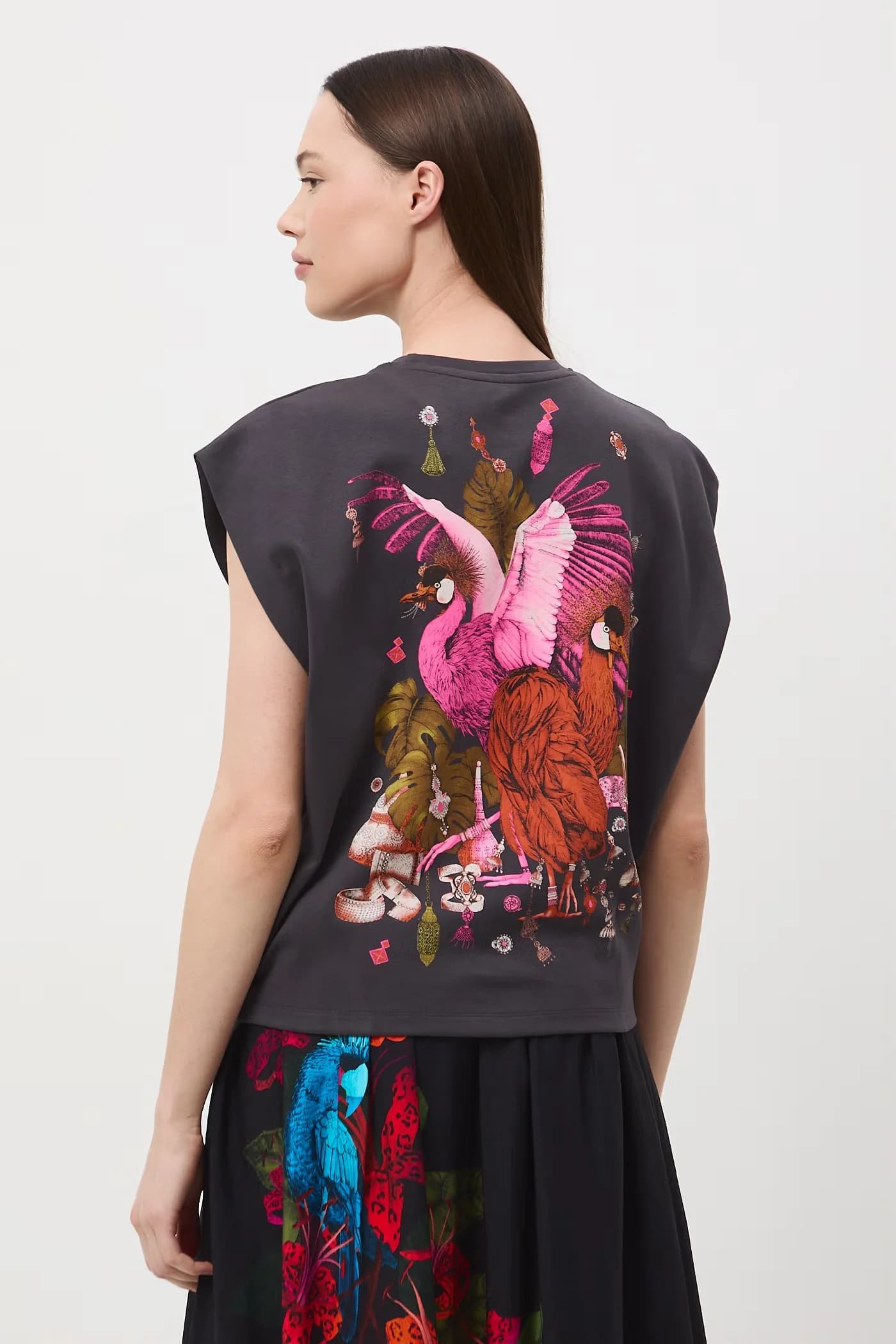 Женская футболка оверсайз из хлопка с эластаном - фото 4