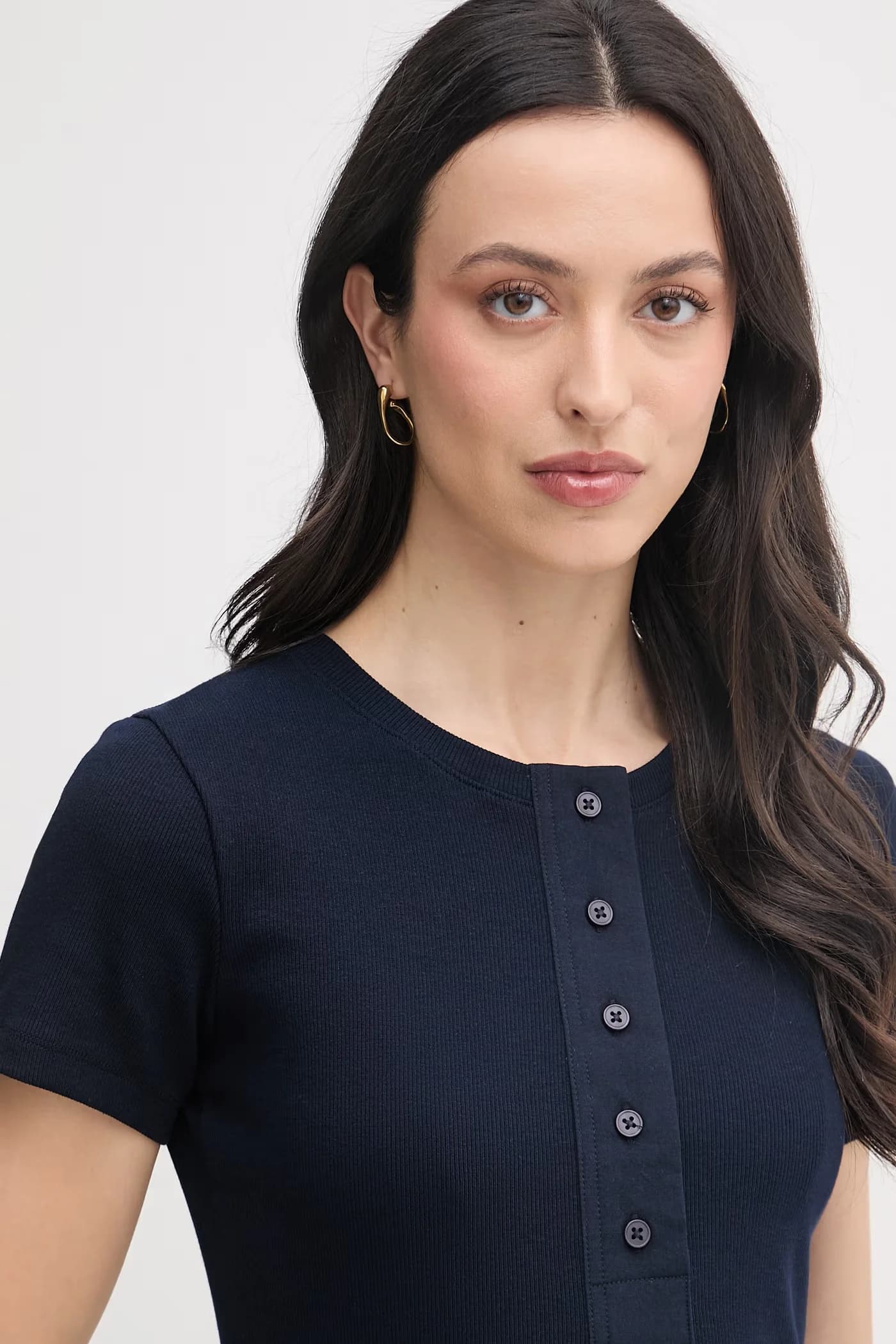 Женская хлопковая футболка с эластаном - фото 4