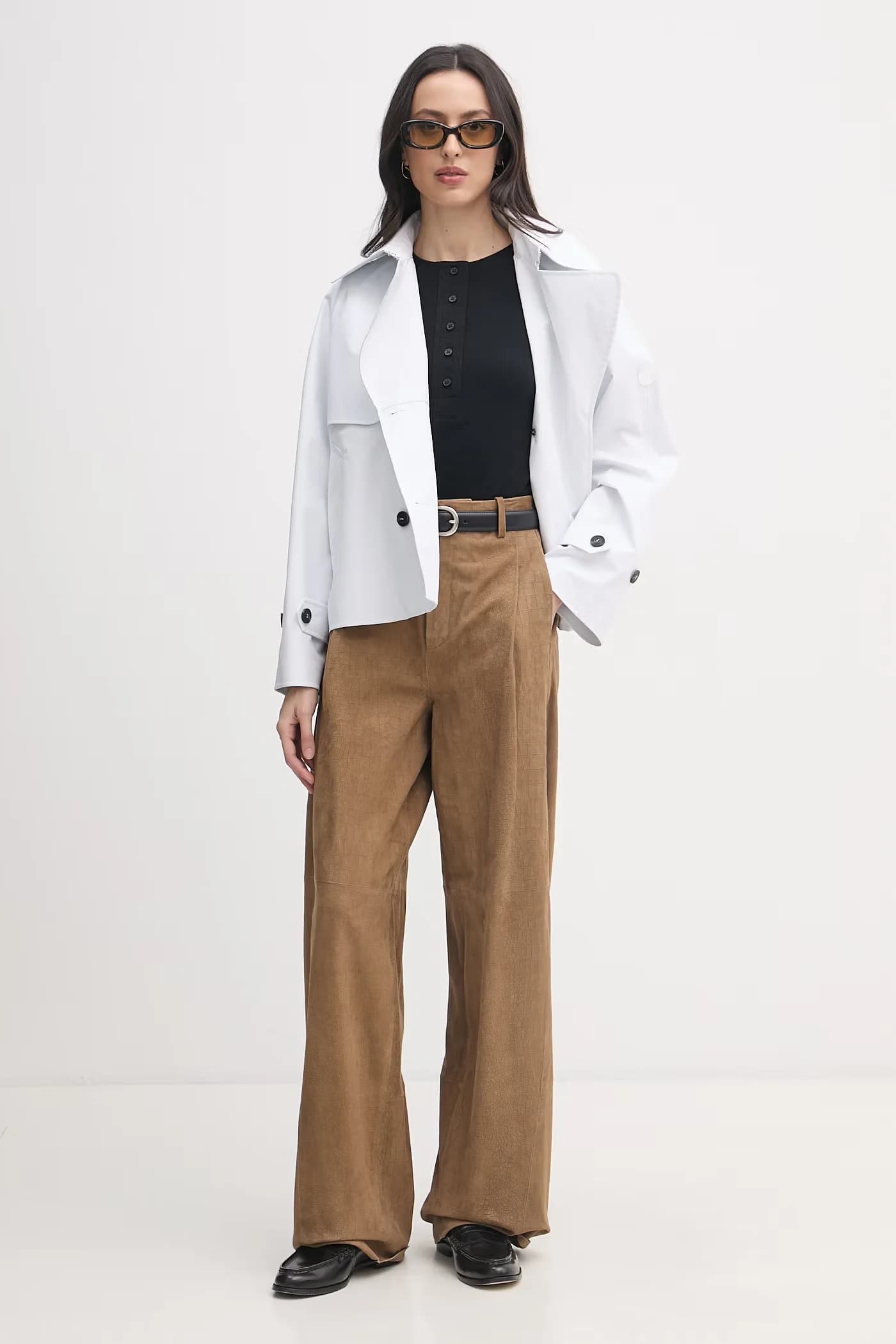 Женская хлопковая футболка с эластаном - фото 2