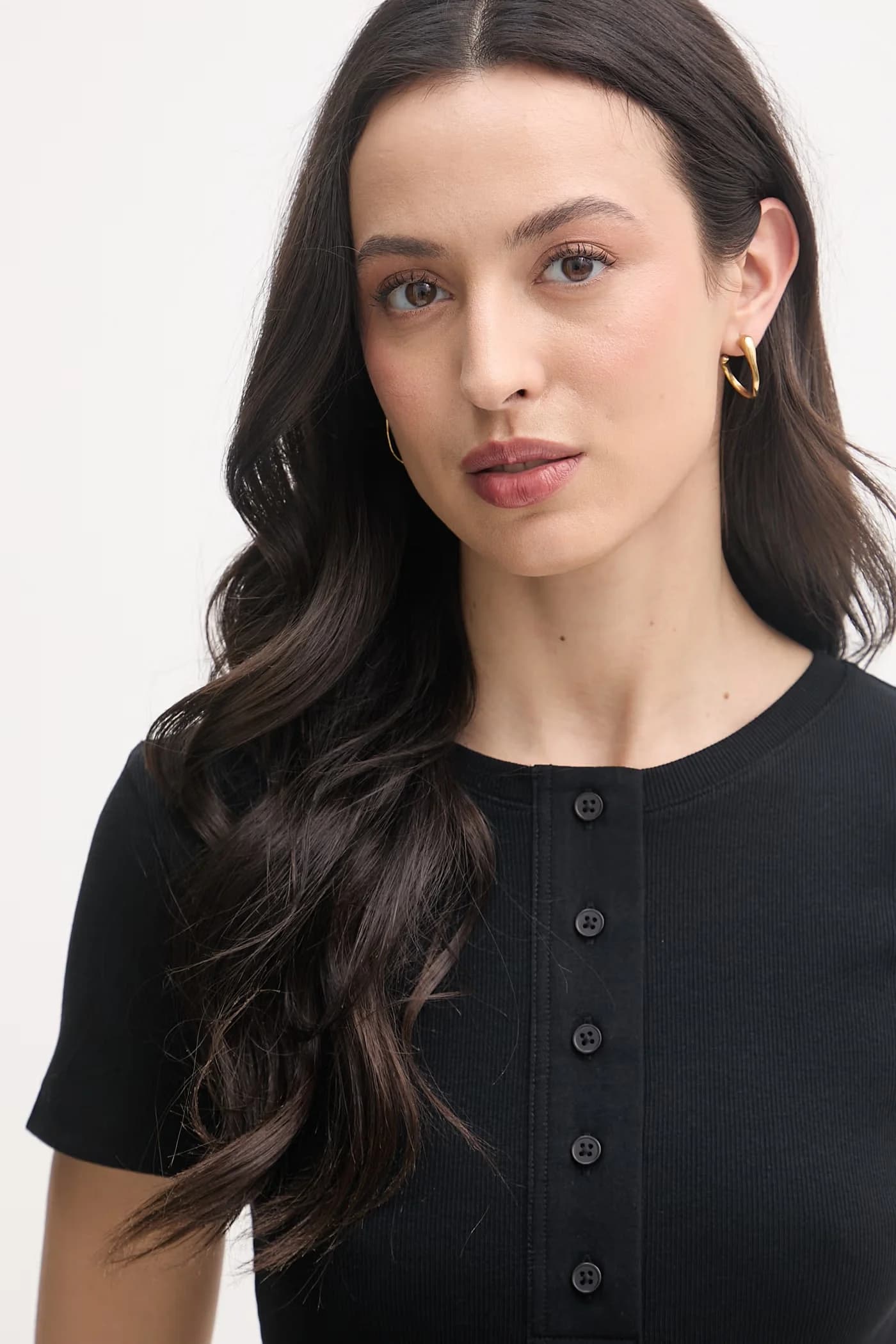 Женская хлопковая футболка с эластаном - фото 4