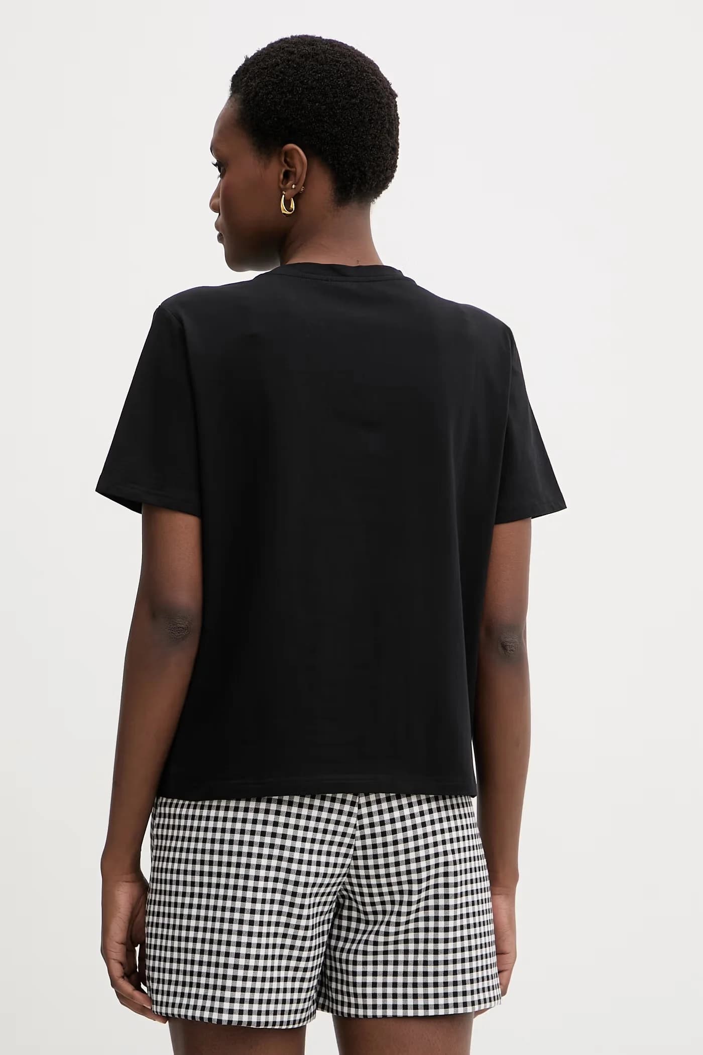 Женская хлопковая футболка с эластаном - фото 3