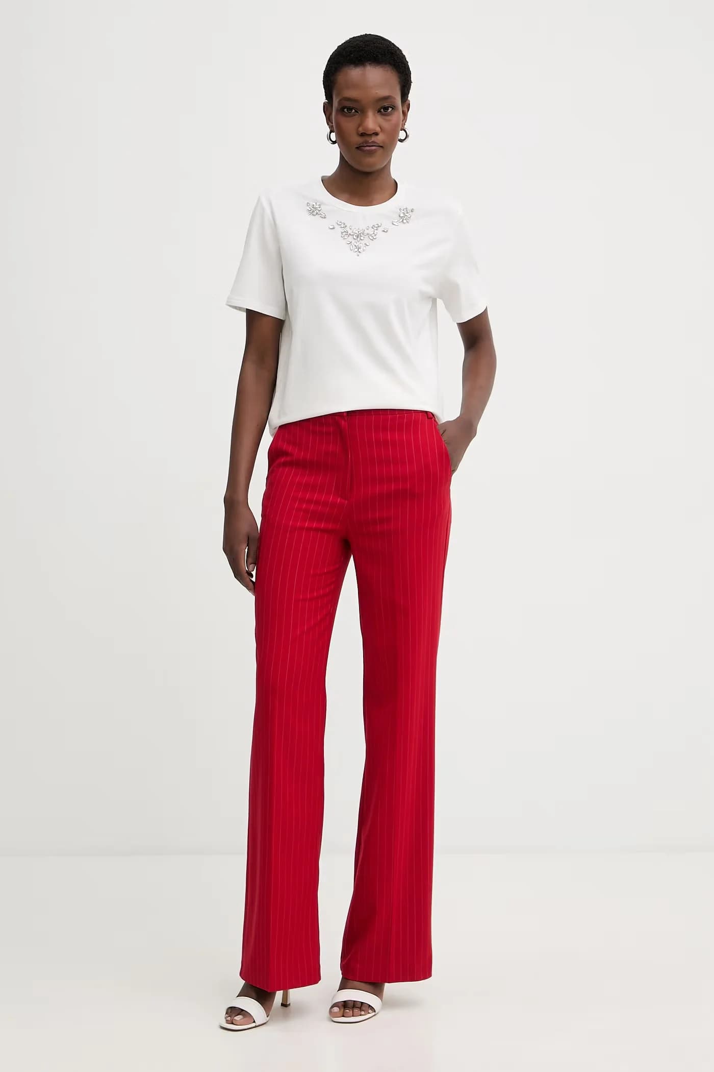 Женская хлопковая футболка с эластаном - фото 2