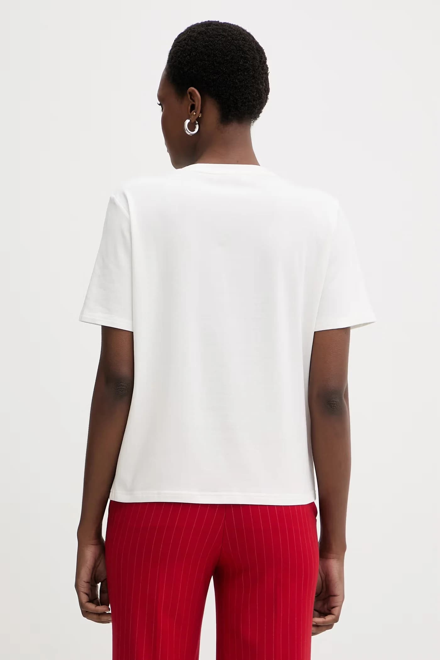 Женская хлопковая футболка с эластаном - фото 3