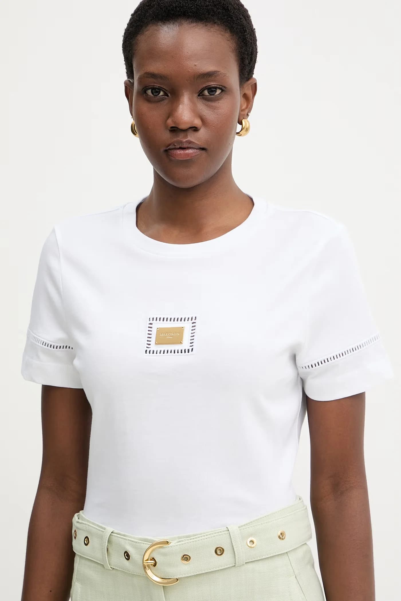 МИНА женская хлопковая футболка - фото 4