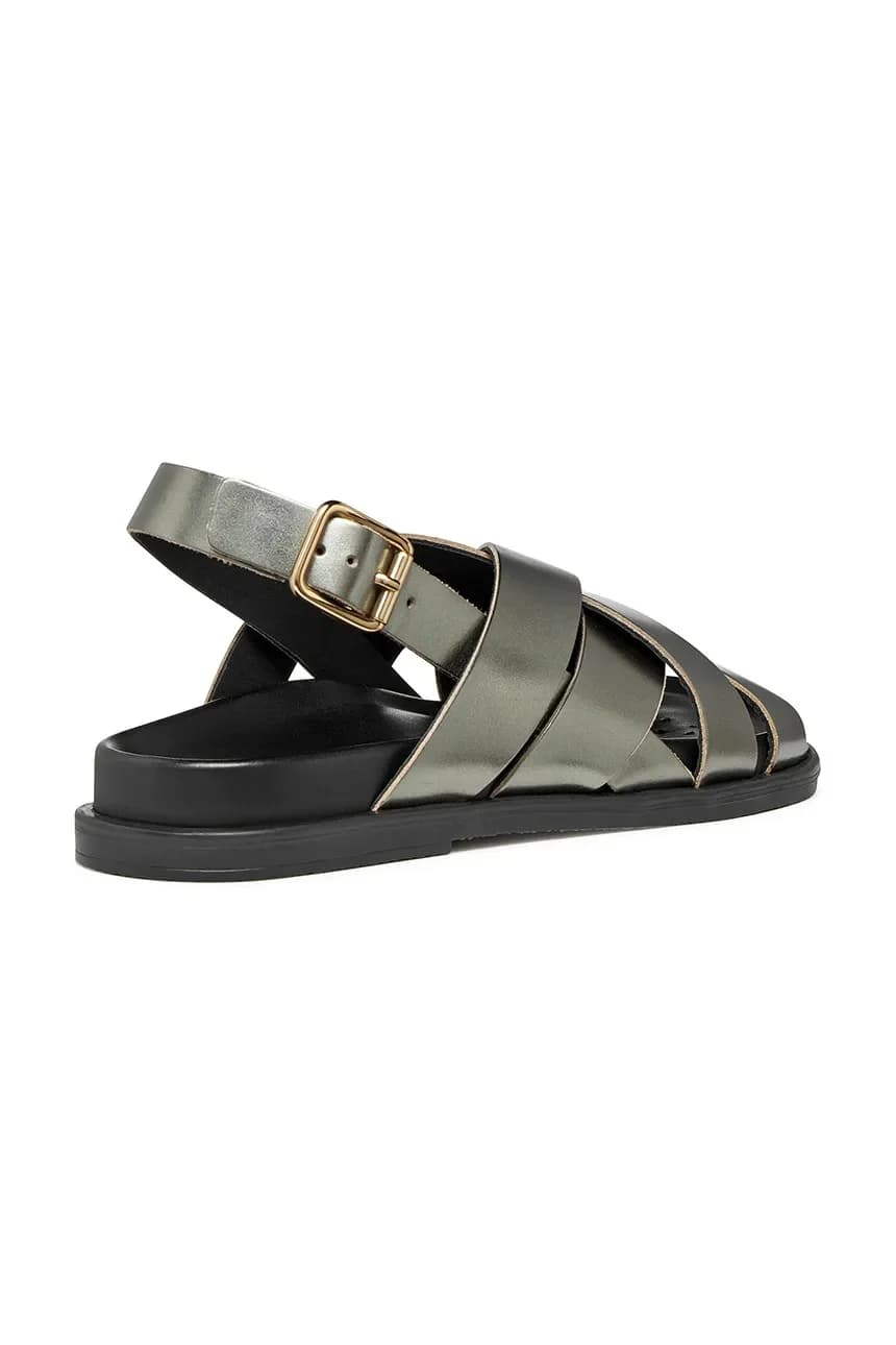 Женские кожаные босоножки с вырезами AELASH - фото 3