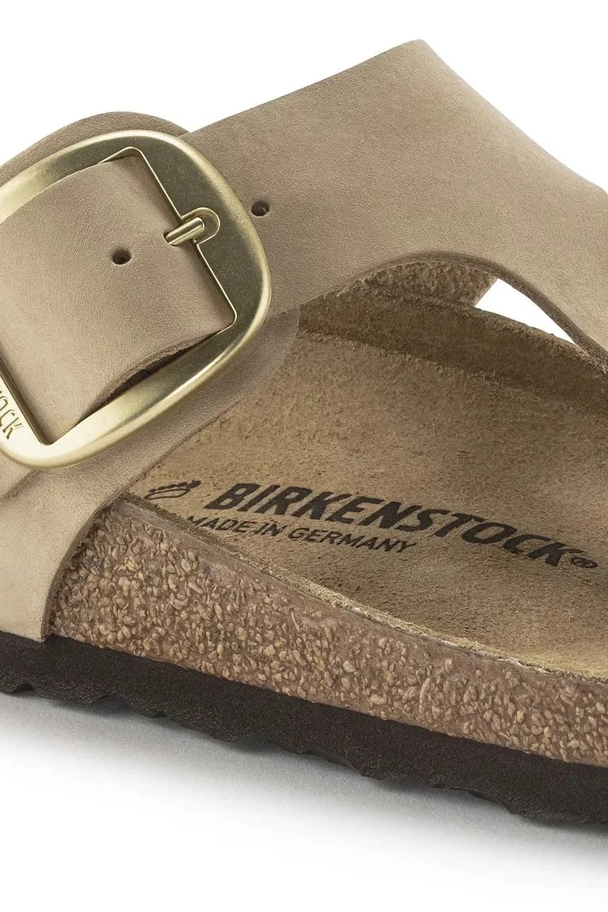 шлепанцы Gizeh из нубука с большой пряжкой - фото 3