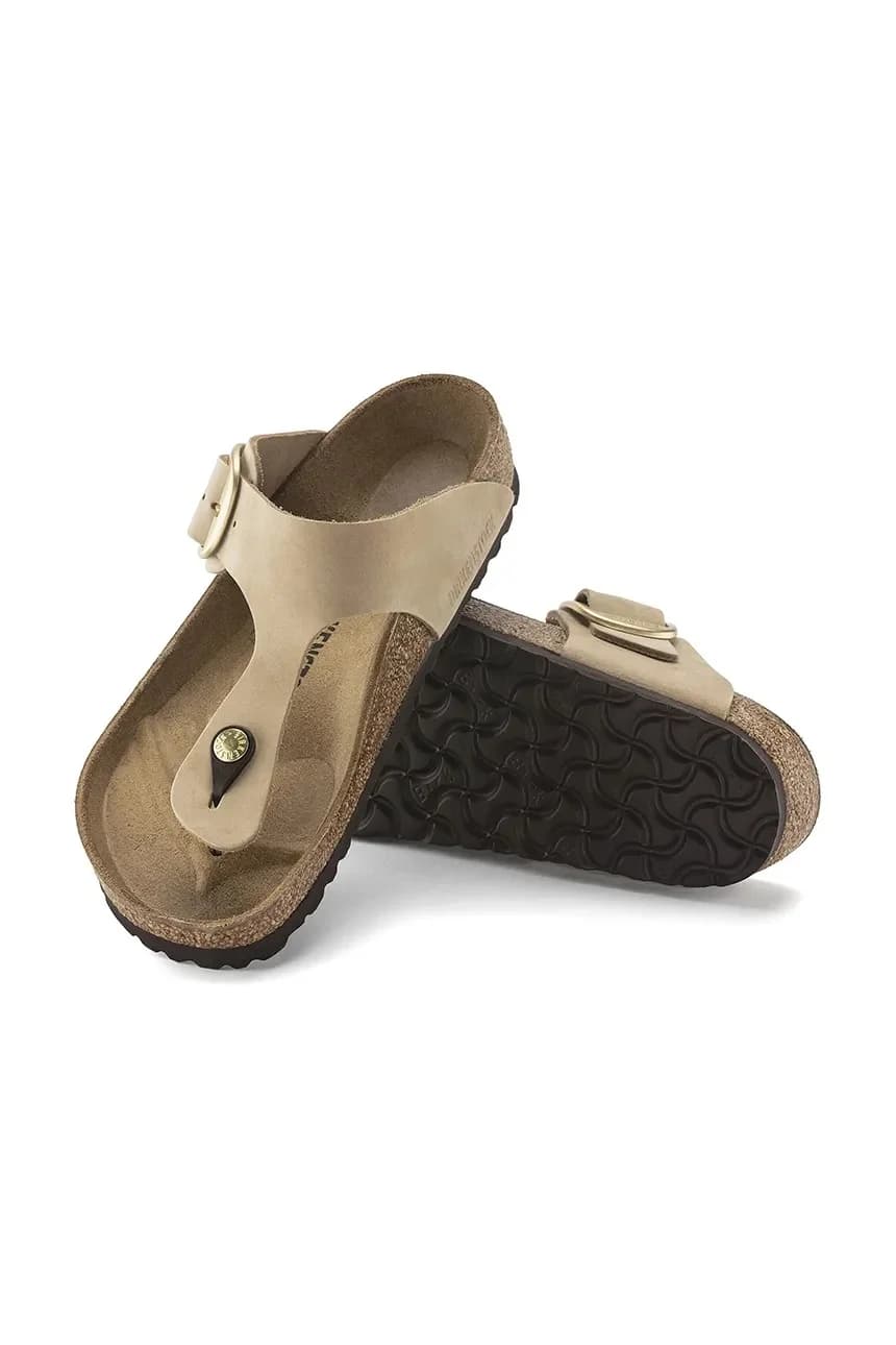 шлепанцы Gizeh из нубука с большой пряжкой - фото 6