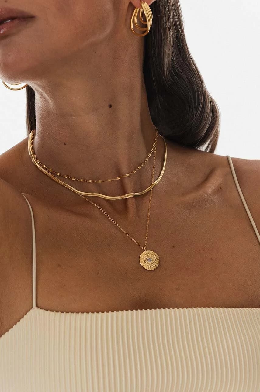 ВИНТАЖНОЕ серебряное позолоченное колье - фото 3