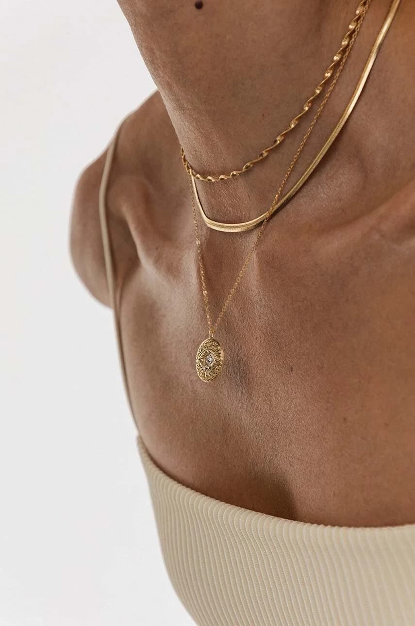 ВИНТАЖНОЕ серебряное позолоченное колье - фото 6