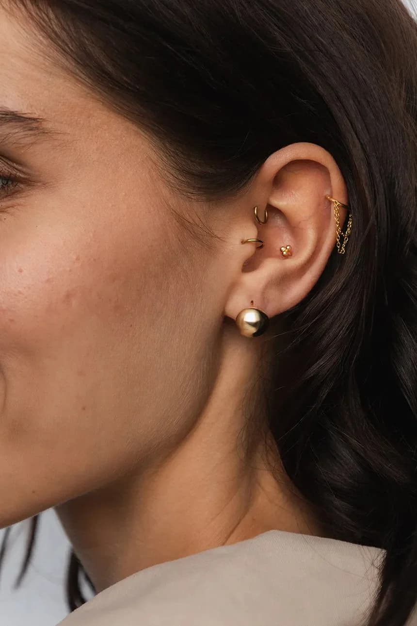 ВИНТАЖНЫЕ серебряные серьги с позолотой - фото 3