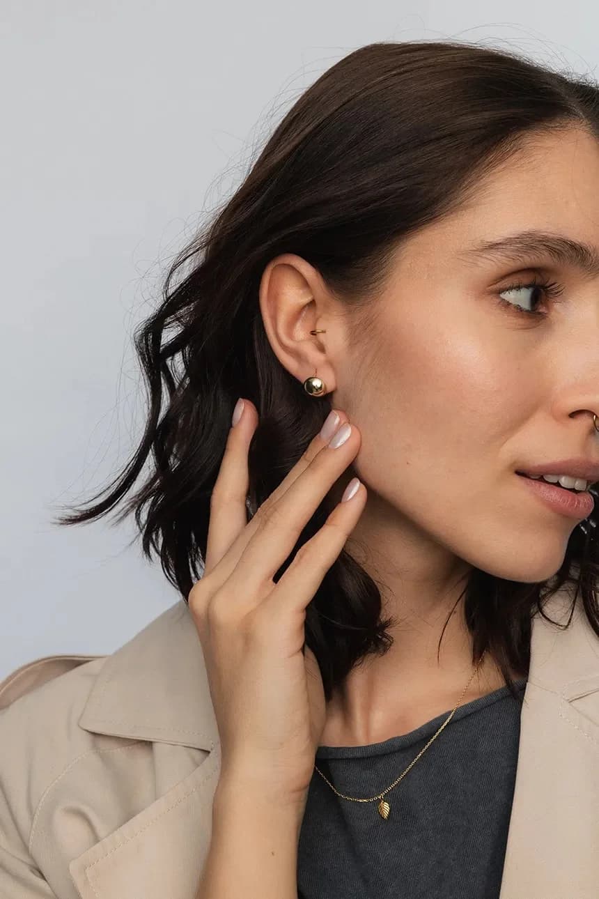 ВИНТАЖНЫЕ серебряные серьги с позолотой - фото 4