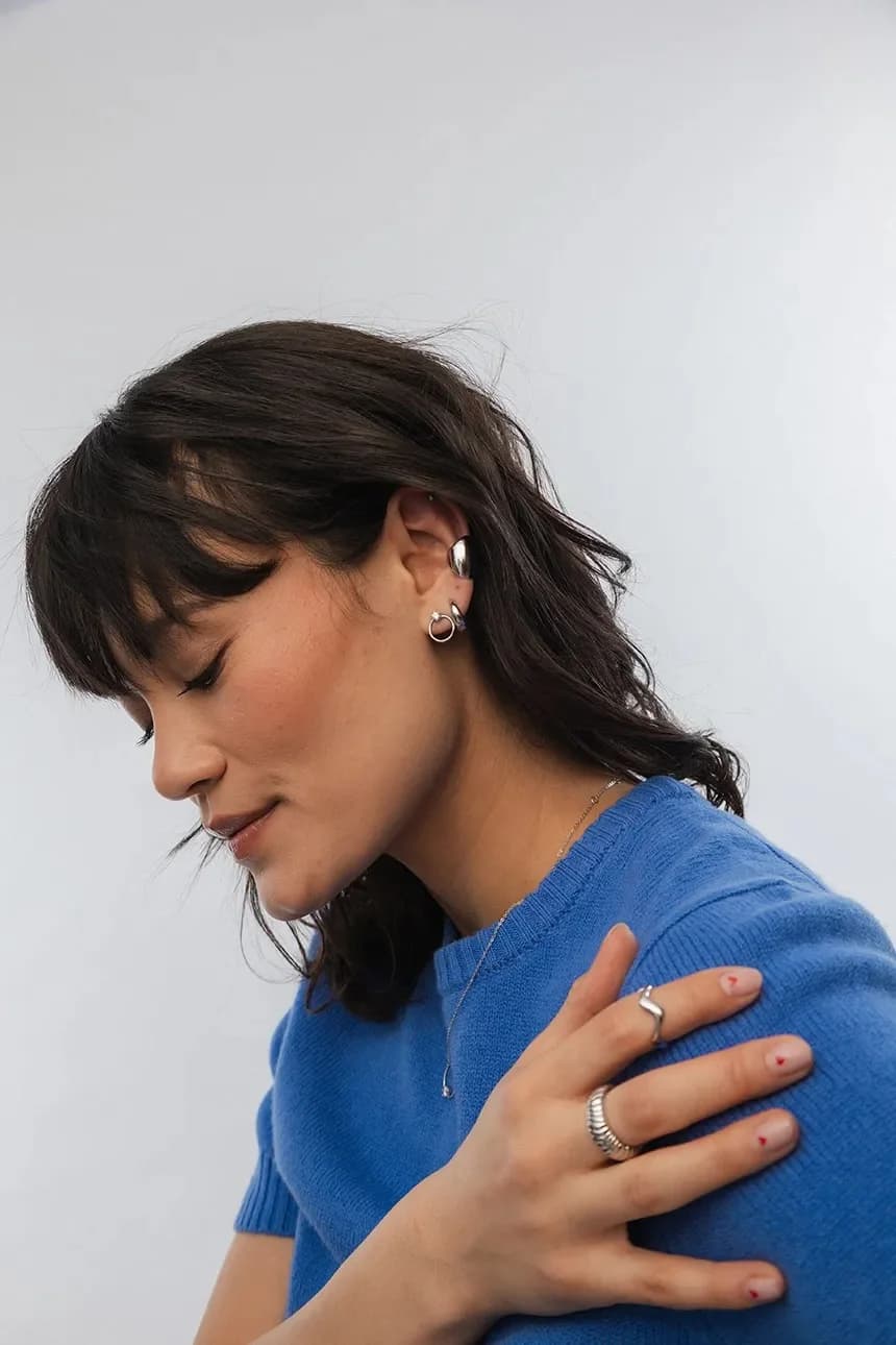 ГЛАМУРНЫЕ серебряные серьги - фото 3