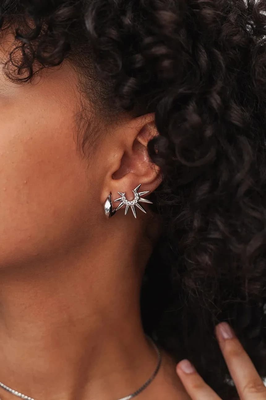 серебряные серьги НЕБО - фото 3