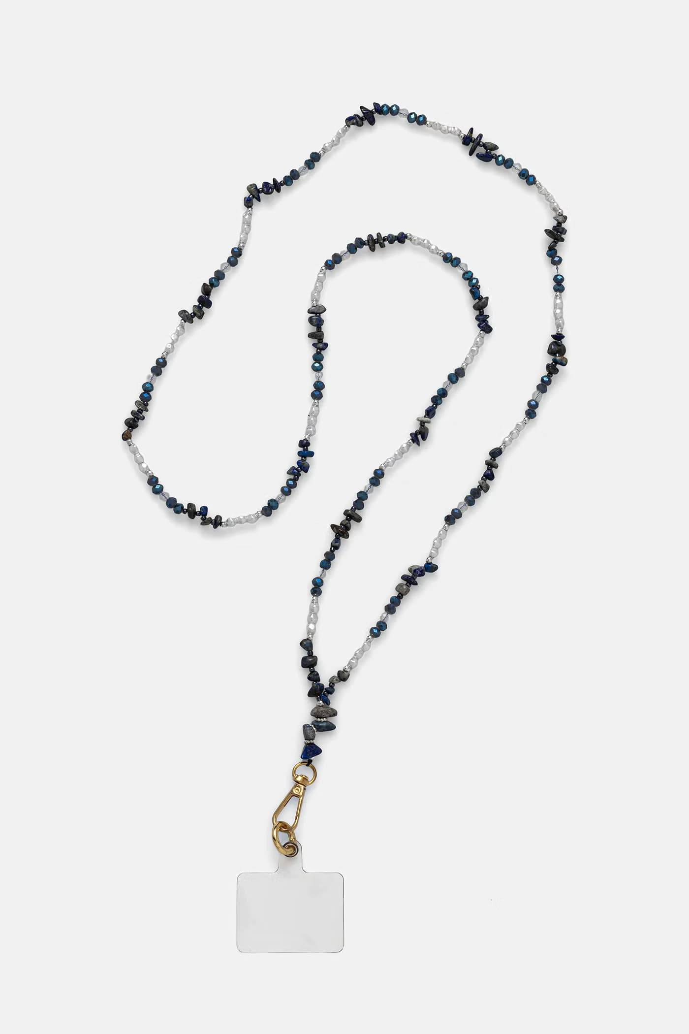 Женский темляк с натуральным камнем лазурит.