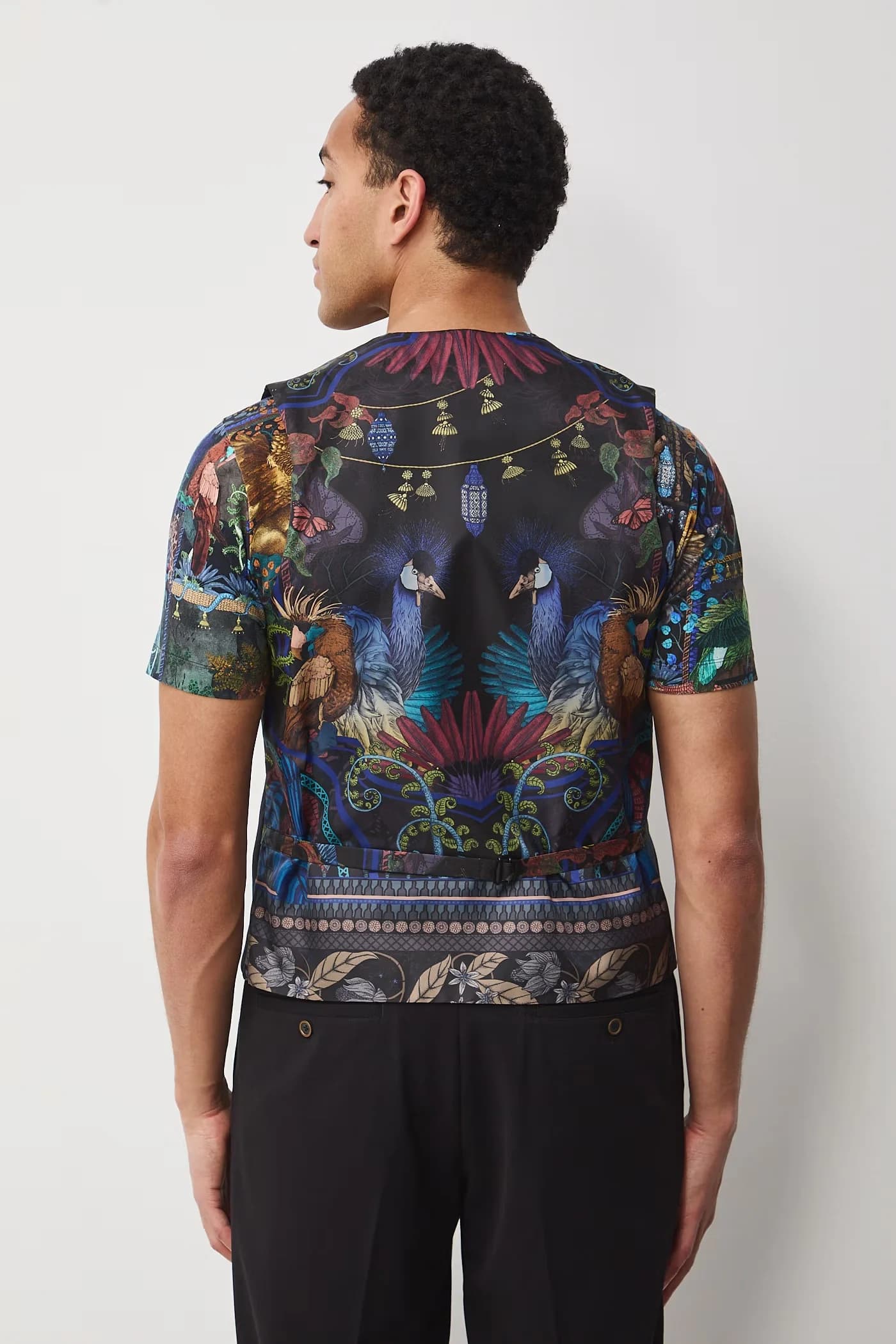 Мужской однобортный жилет из шерсти - фото 4