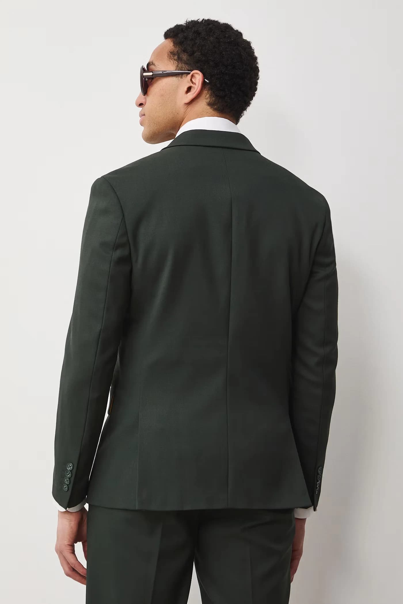 Мужской двубортный пиджак с шерстью - фото 4