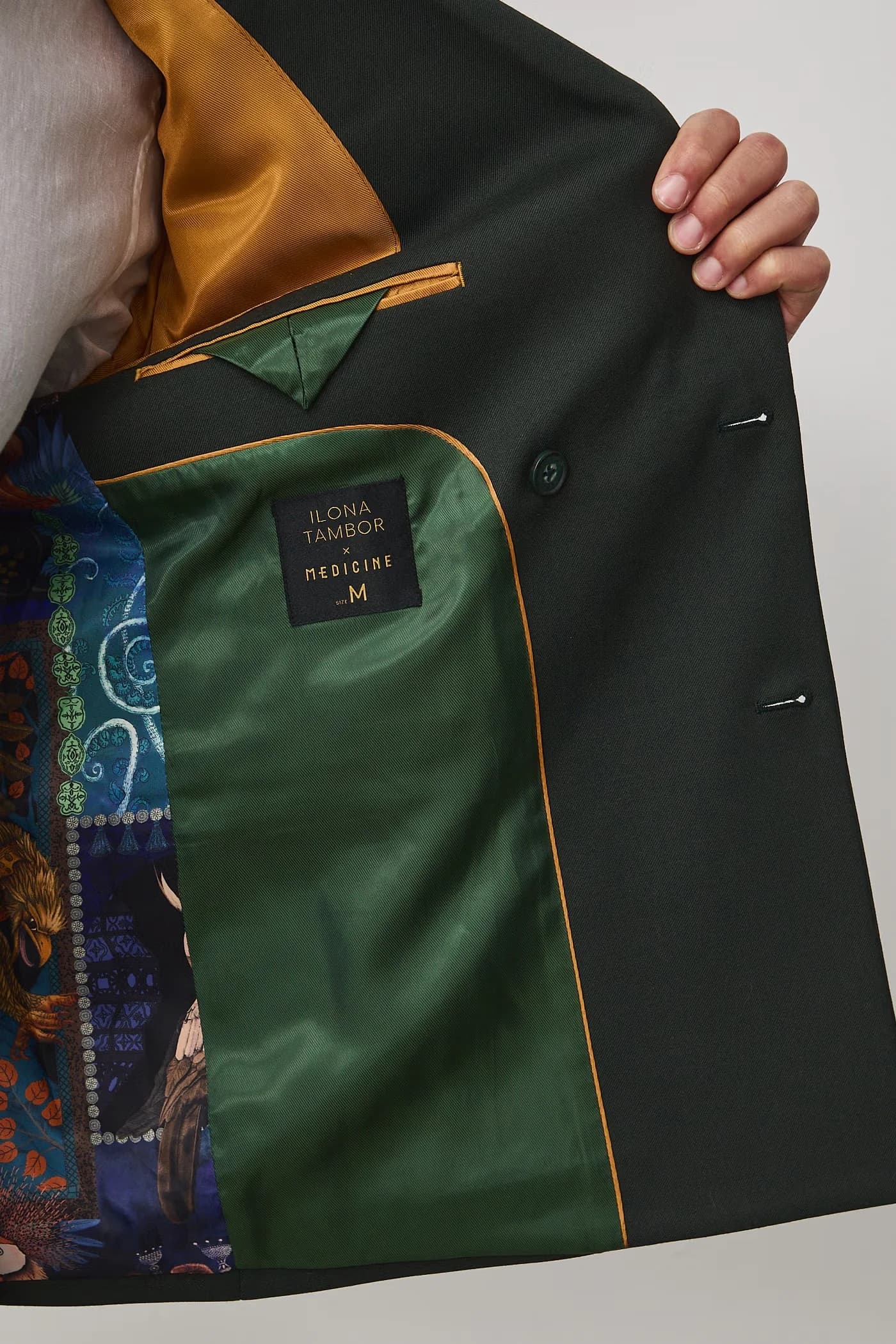 Мужской двубортный пиджак с шерстью - фото 7