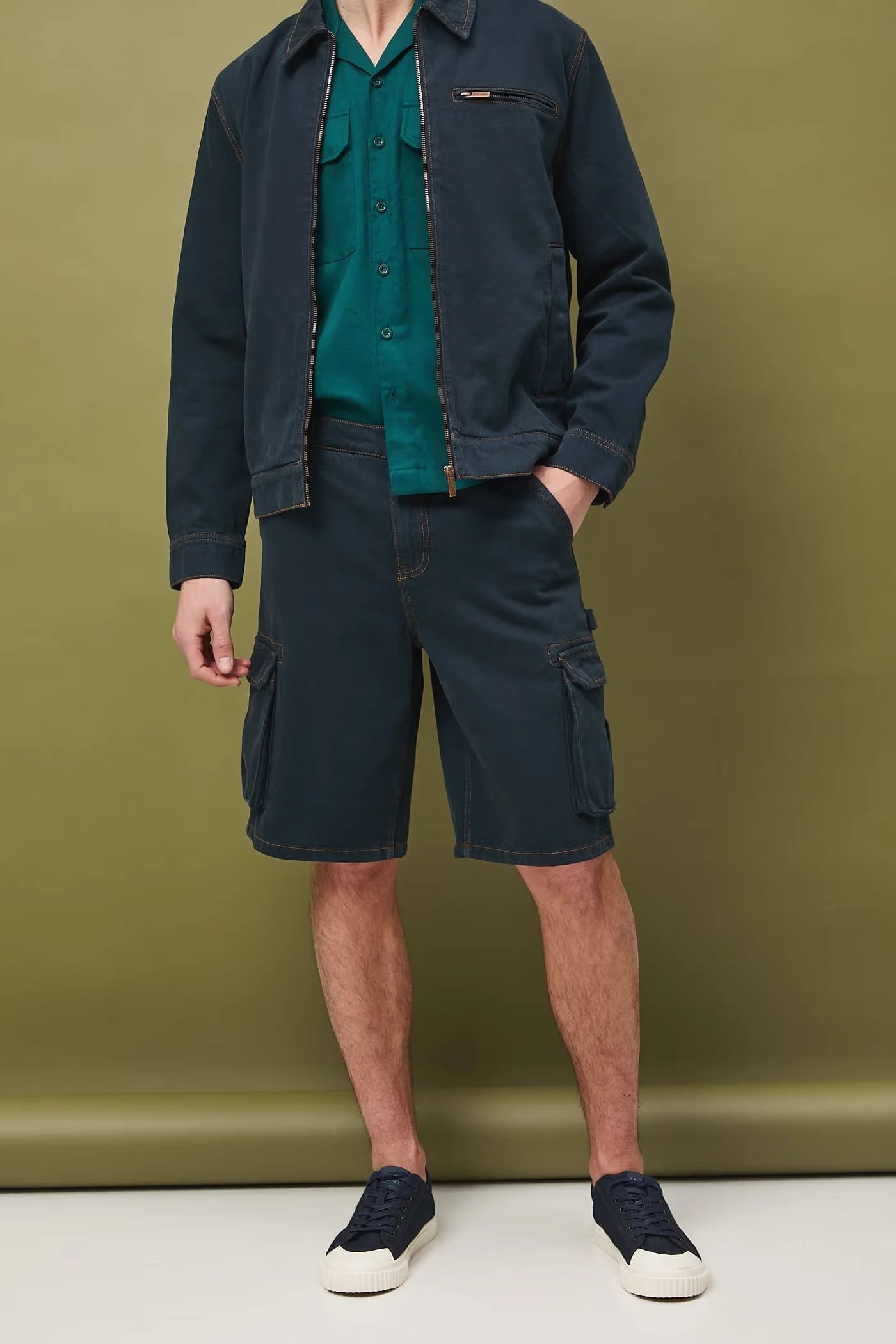 Мужские джинсовые шорты карго