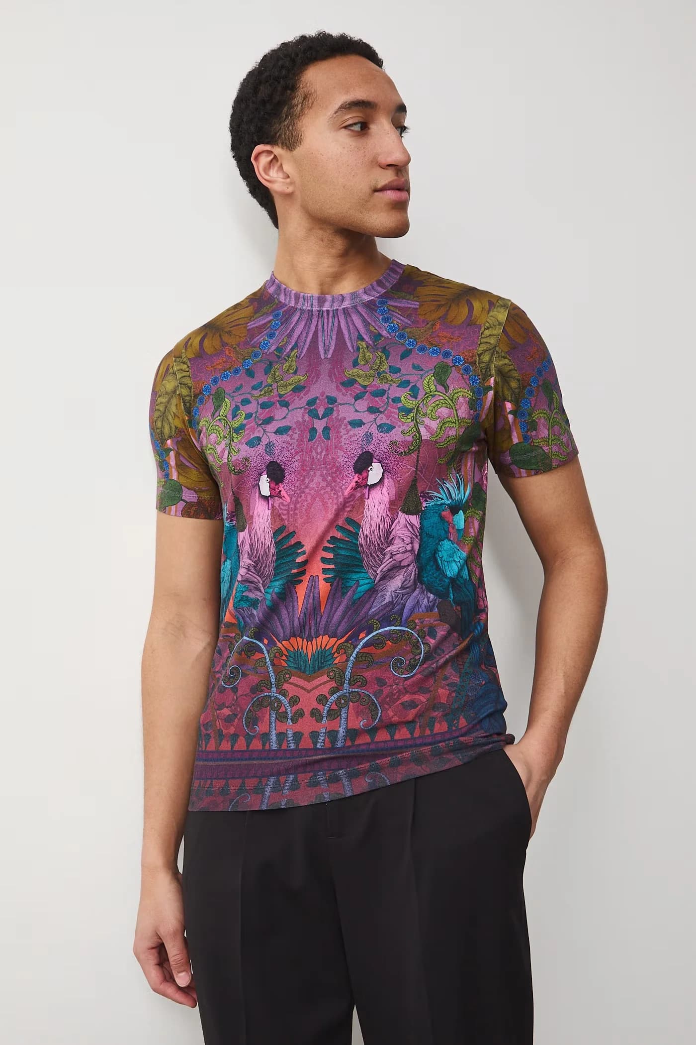 Мужская футболка из хлопка с эластаном - фото 2