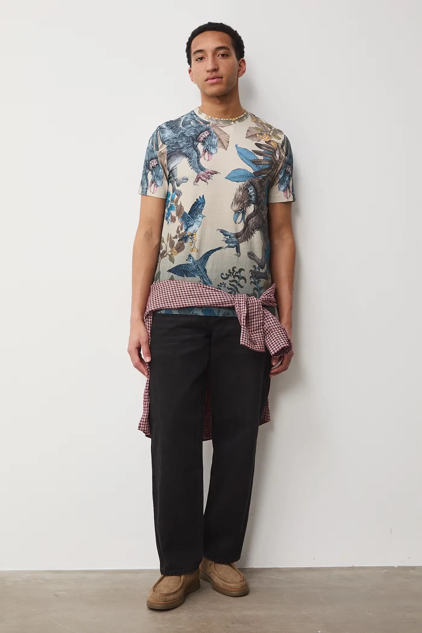 Мужская футболка из хлопка с эластаном - фото 3