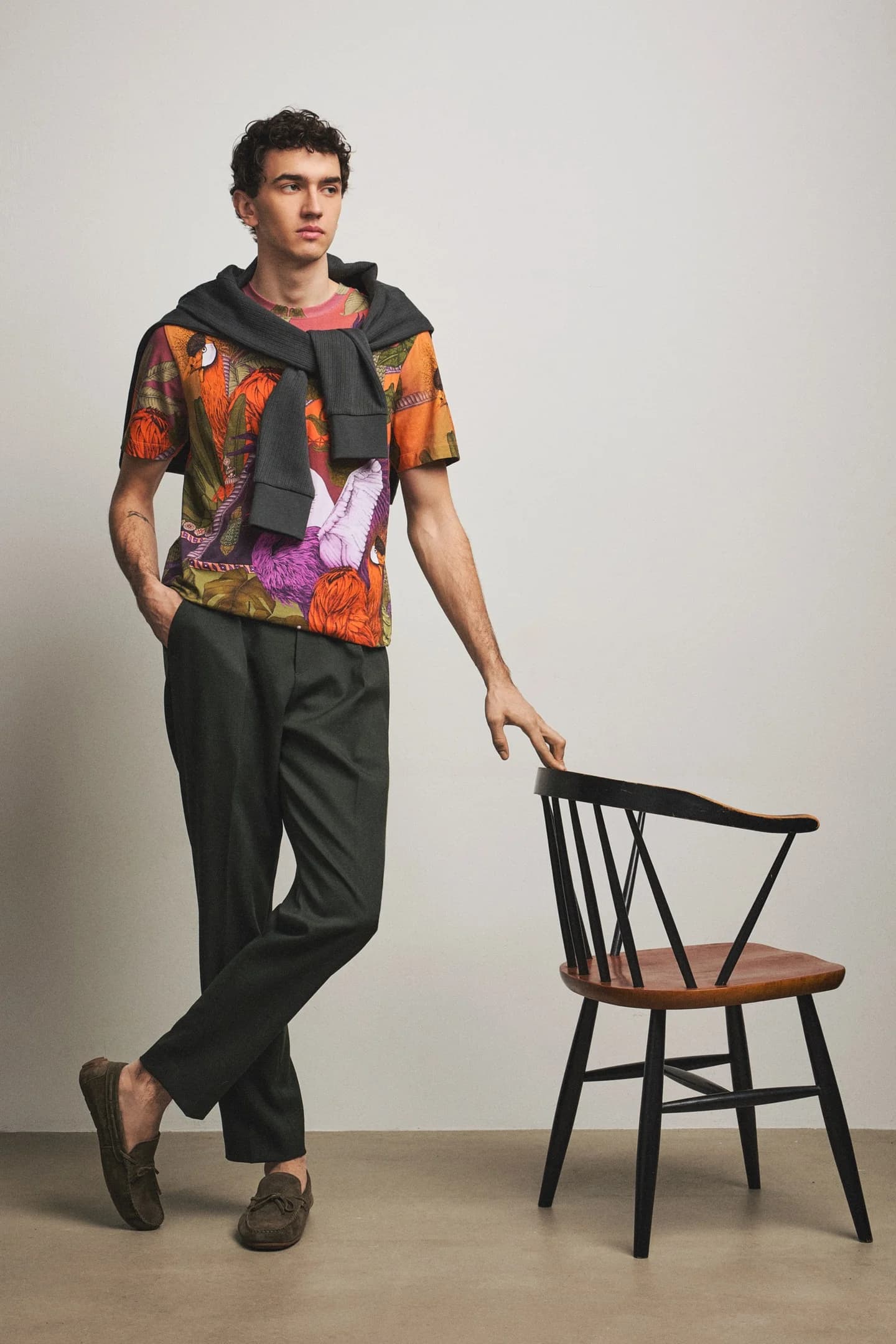 Мужская футболка из хлопка с эластаном