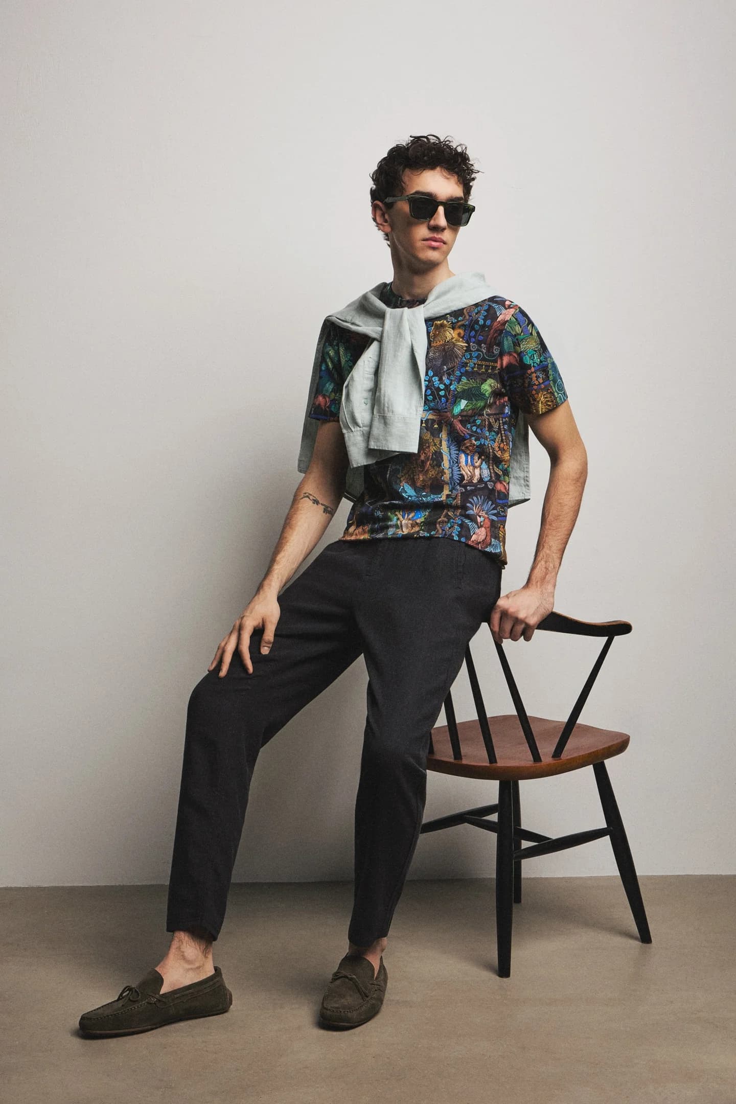 Мужская футболка из хлопка с эластаном