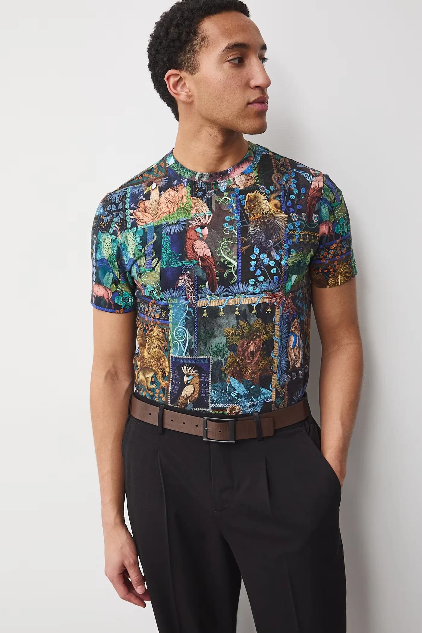 Мужская футболка из хлопка с эластаном - фото 2