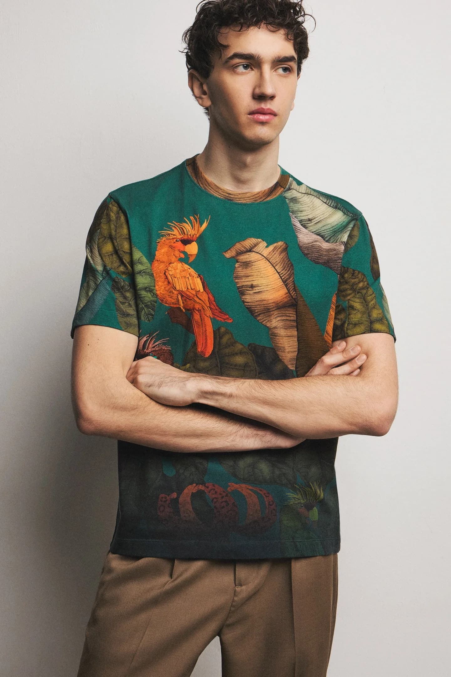 Мужская футболка из хлопка с эластаном