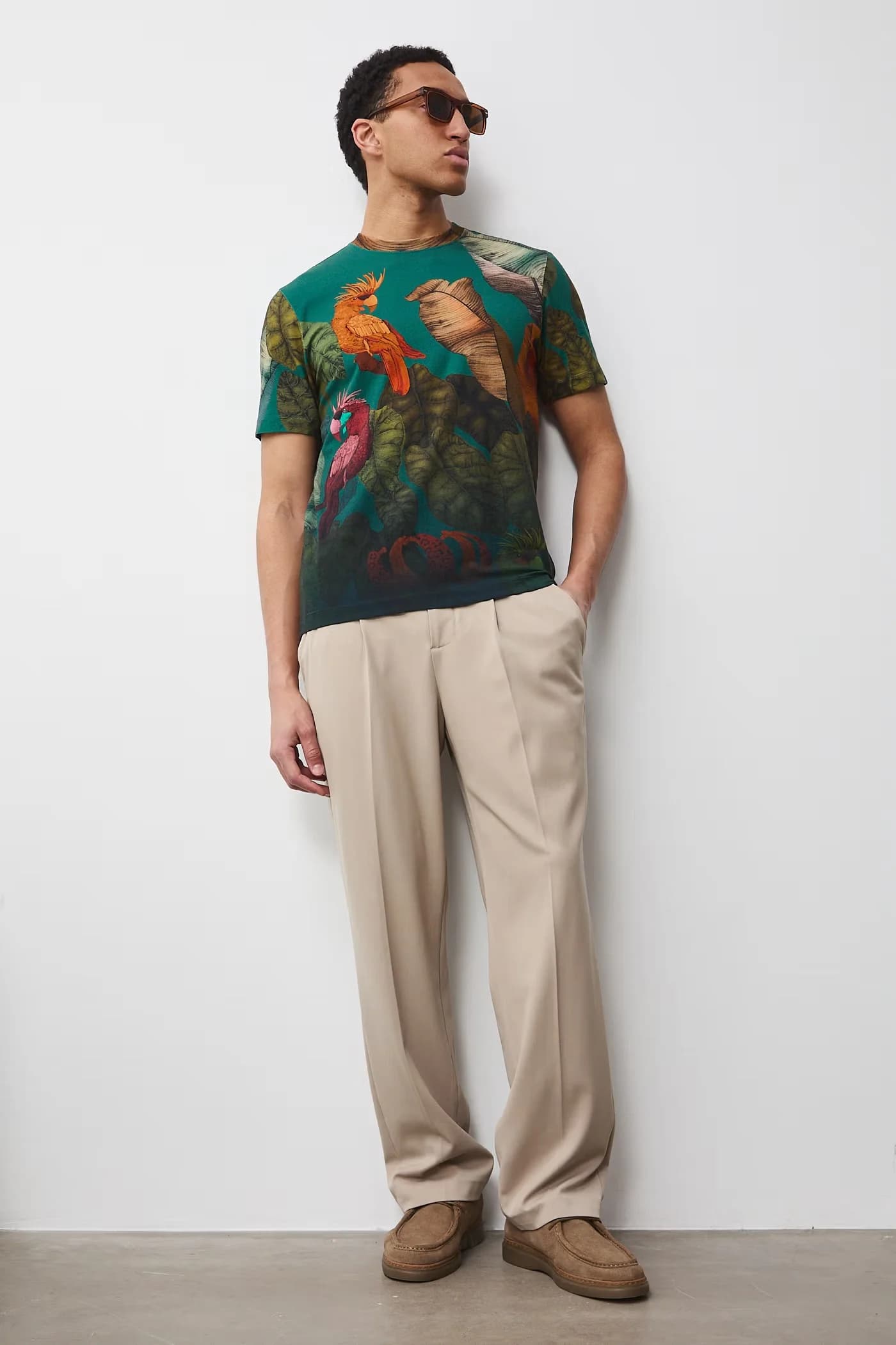 Мужская футболка из хлопка с эластаном - фото 3