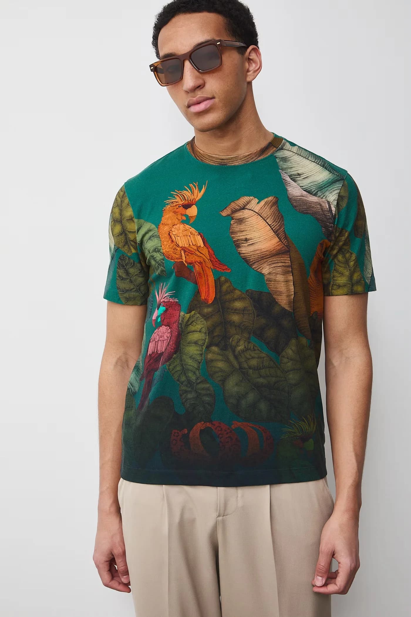 Мужская футболка из хлопка с эластаном - фото 5