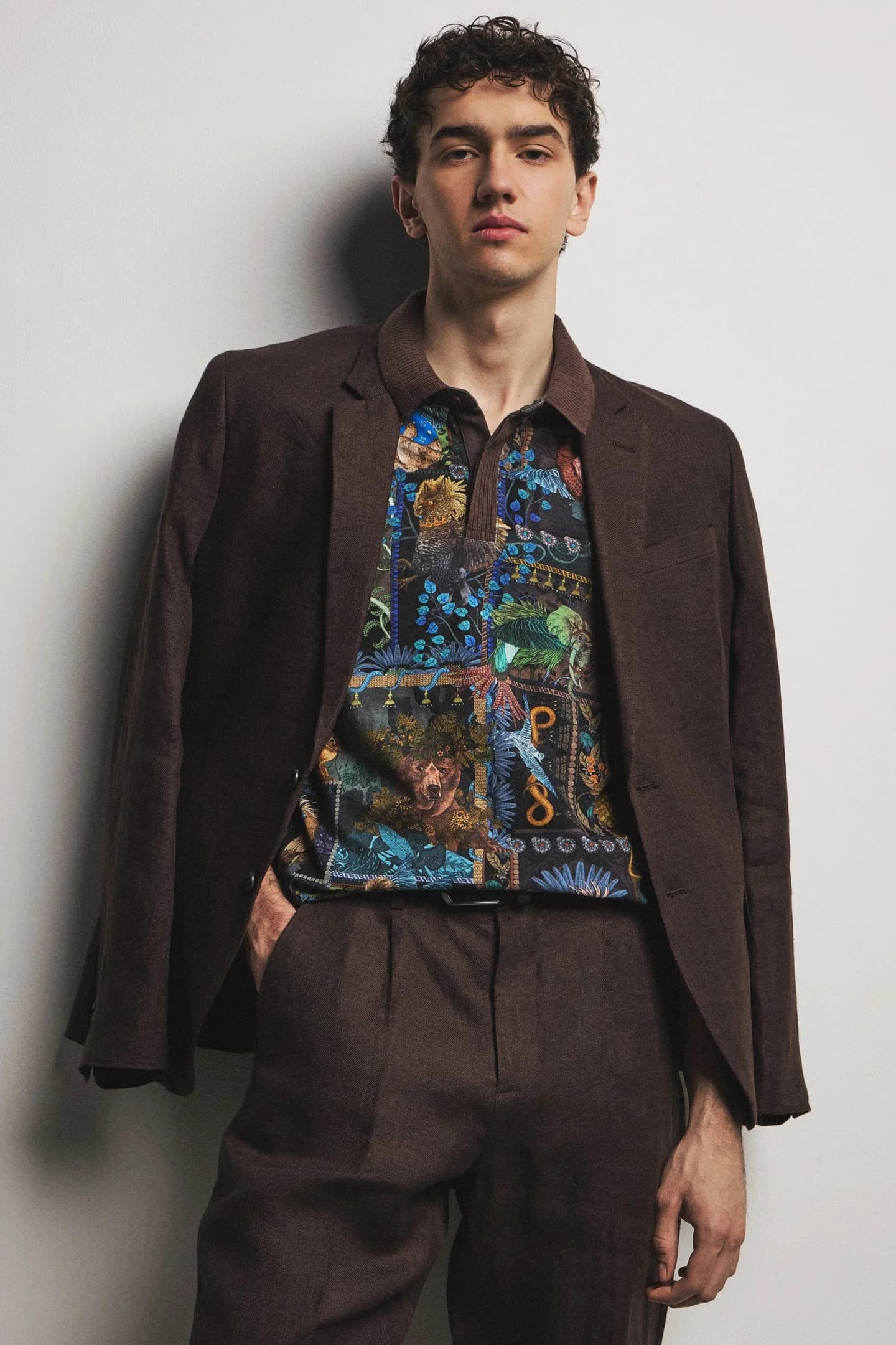 Мужское поло из хлопка с эластаном