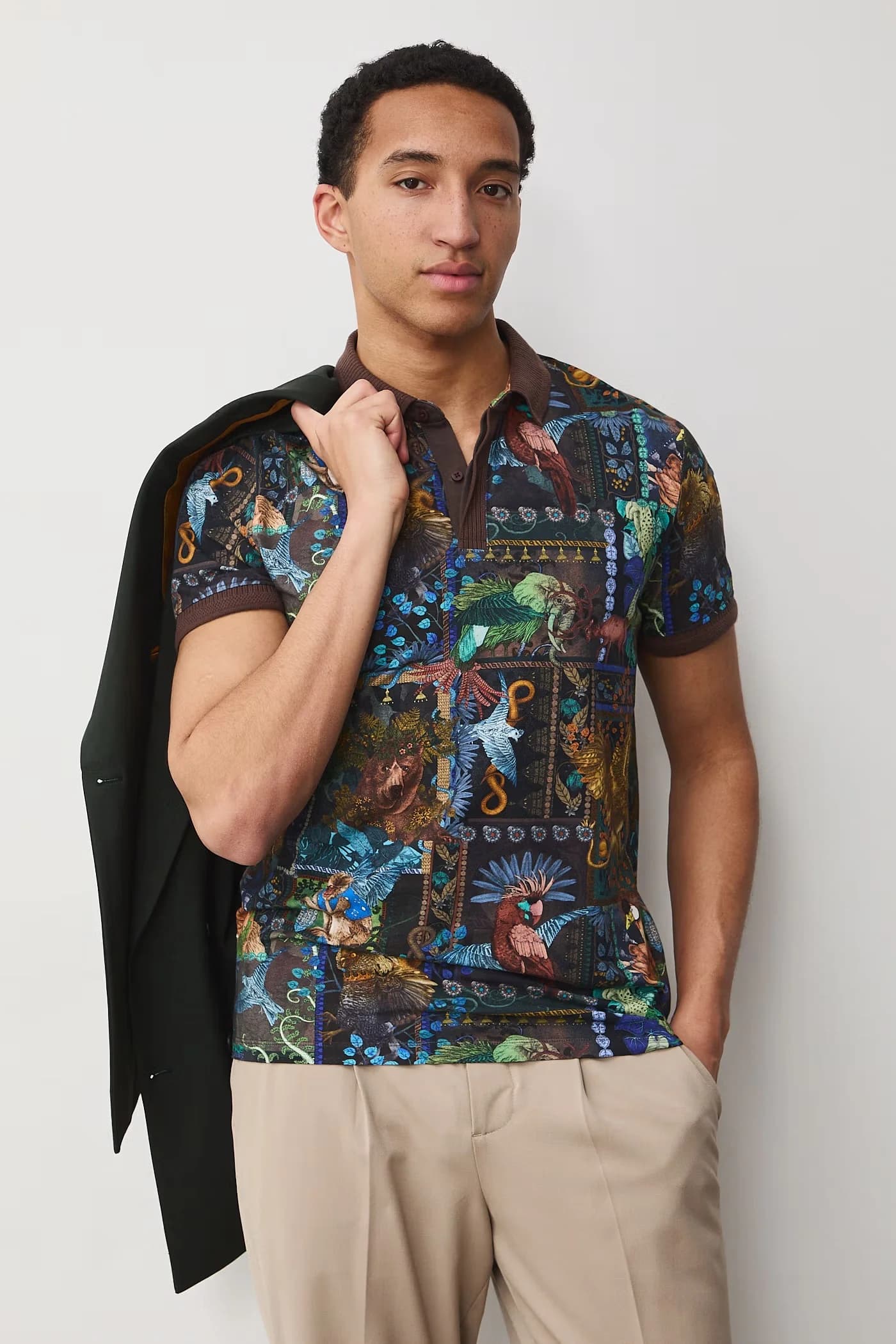 Мужское поло из хлопка с эластаном - фото 3